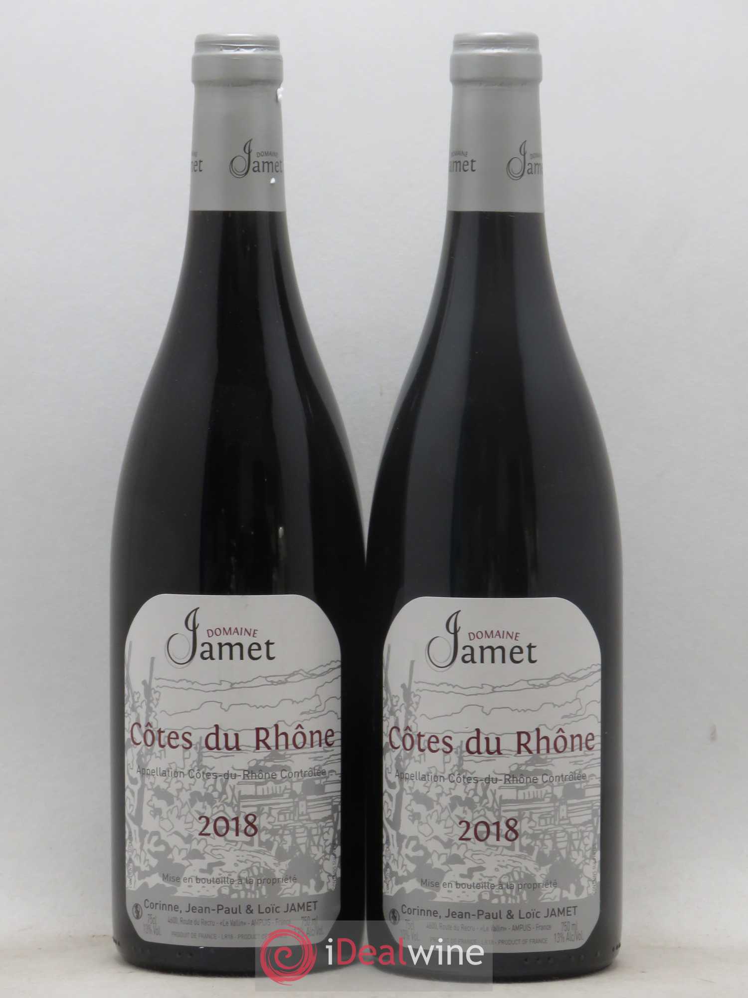 Côtes-du-Rhône Jamet (Domaine) 2018 - Lot de 2 bouteilles - 0