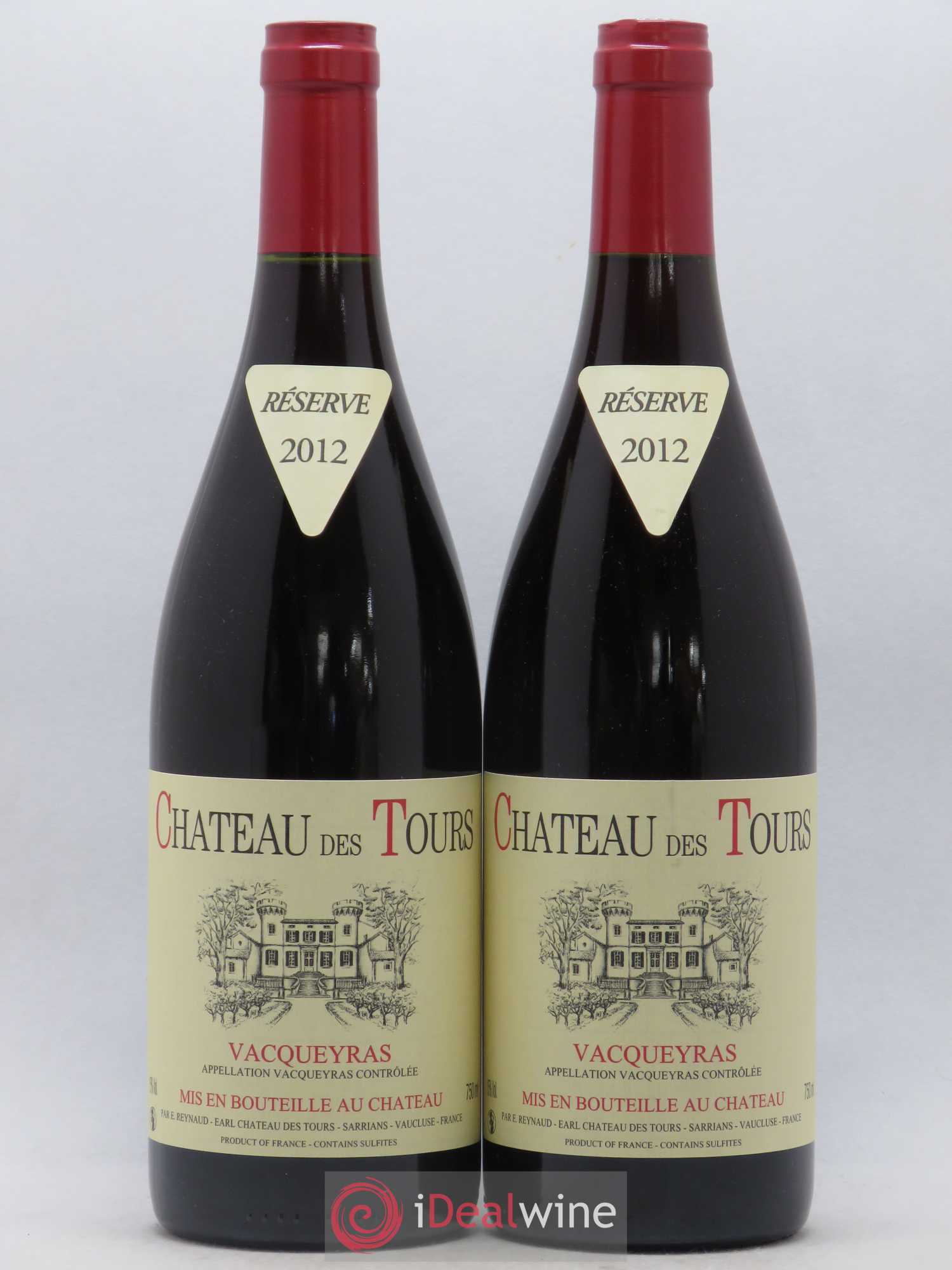 Vacqueyras Château des Tours Emmanuel Reynaud 2012 - Lot de 2 bouteilles - 0