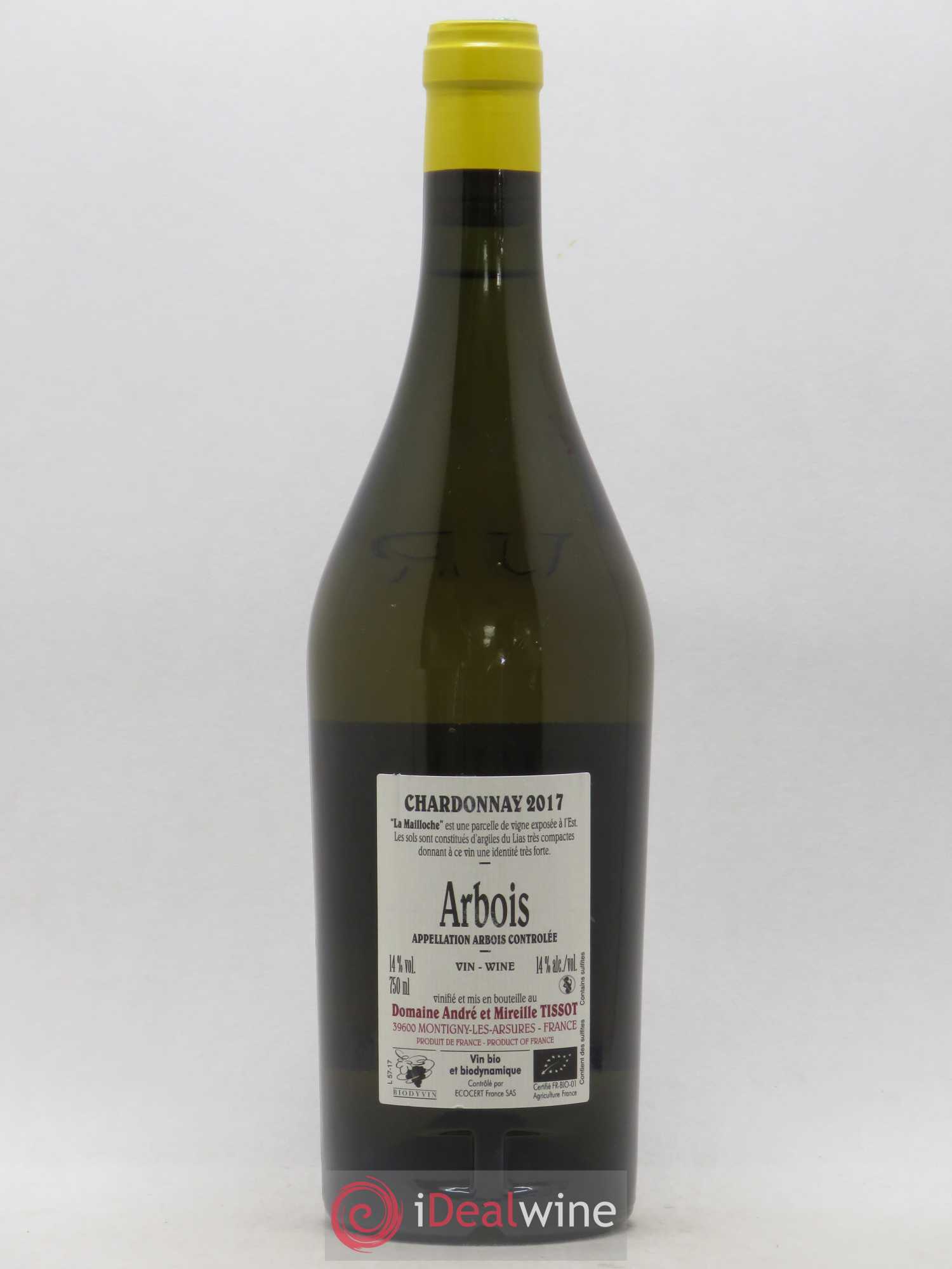 Arbois La Mailloche Bénédicte et Stéphane Tissot 2017 - Lot de 1 bouteille - 1