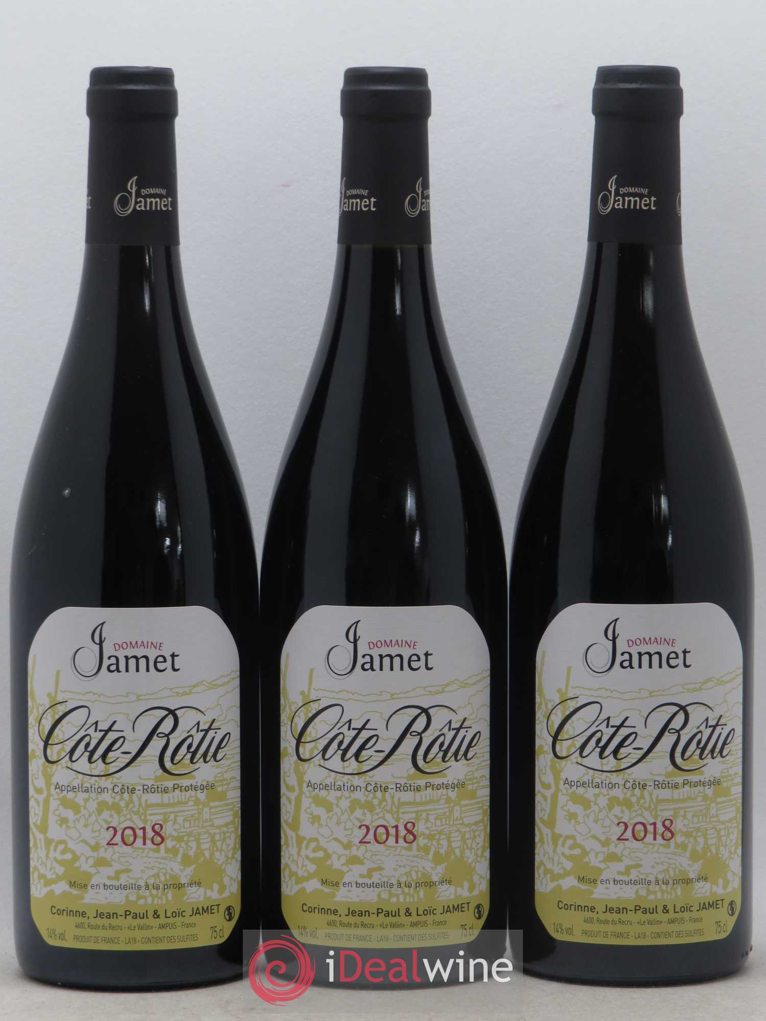 Côte-Rôtie Jamet (Domaine) 2018 - Lot de 3 bouteilles - 0