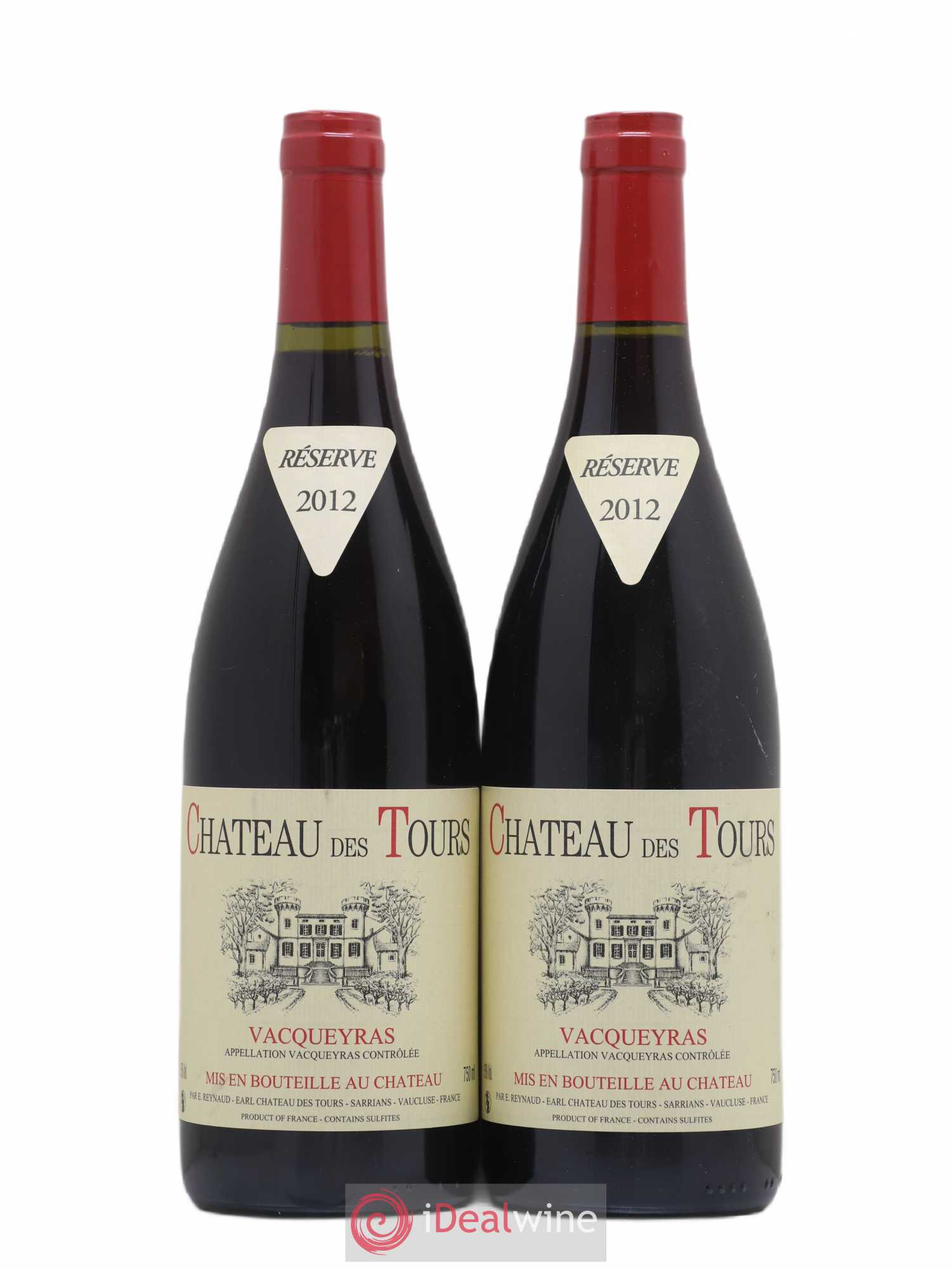 Vacqueyras Château des Tours Emmanuel Reynaud 2012 - Lot de 2 bouteilles - 0