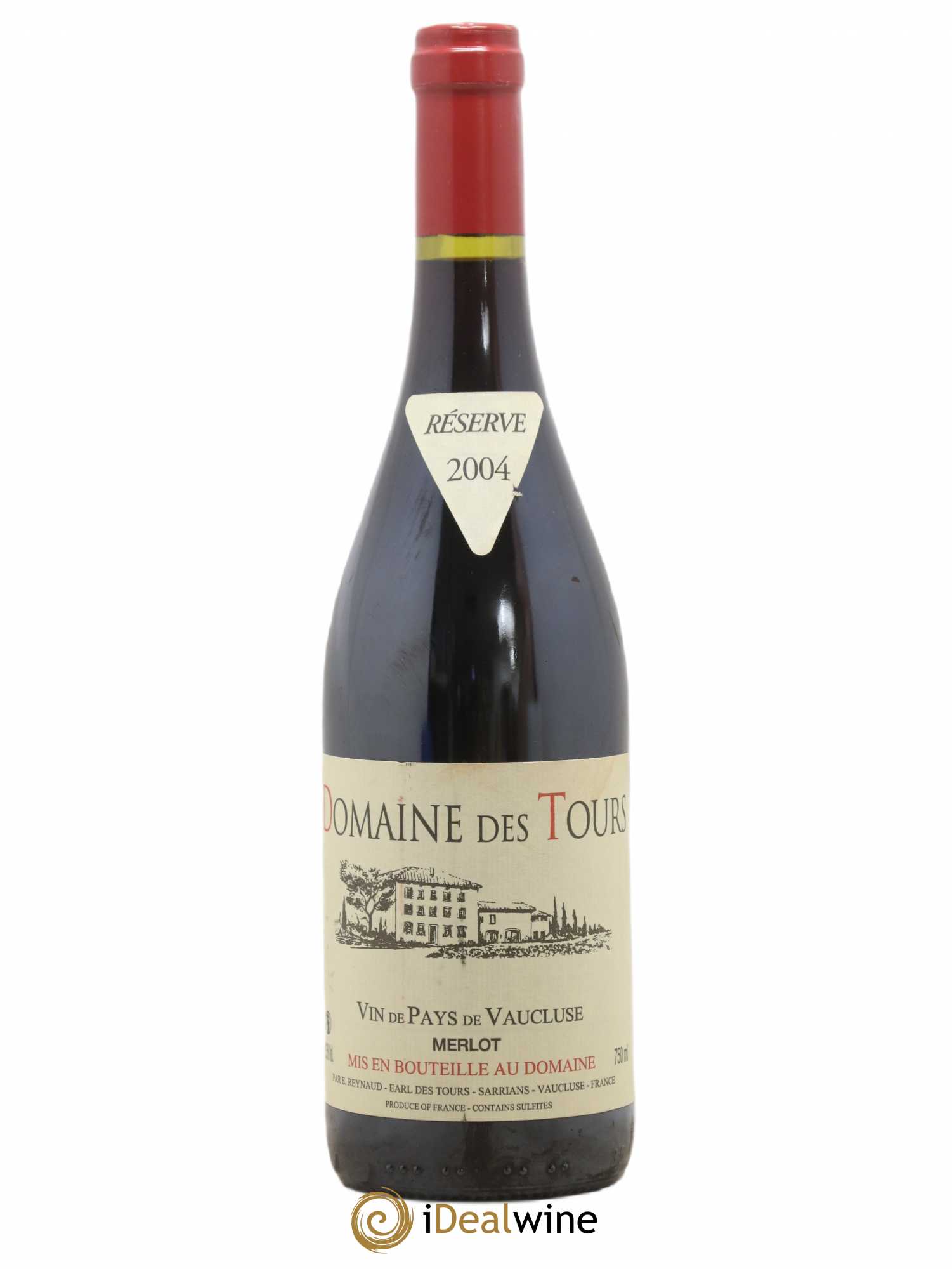 Vaucluse Domaine des Tours Merlot Emmanuel Reynaud 2004 - Lot de 1 bouteille - 0