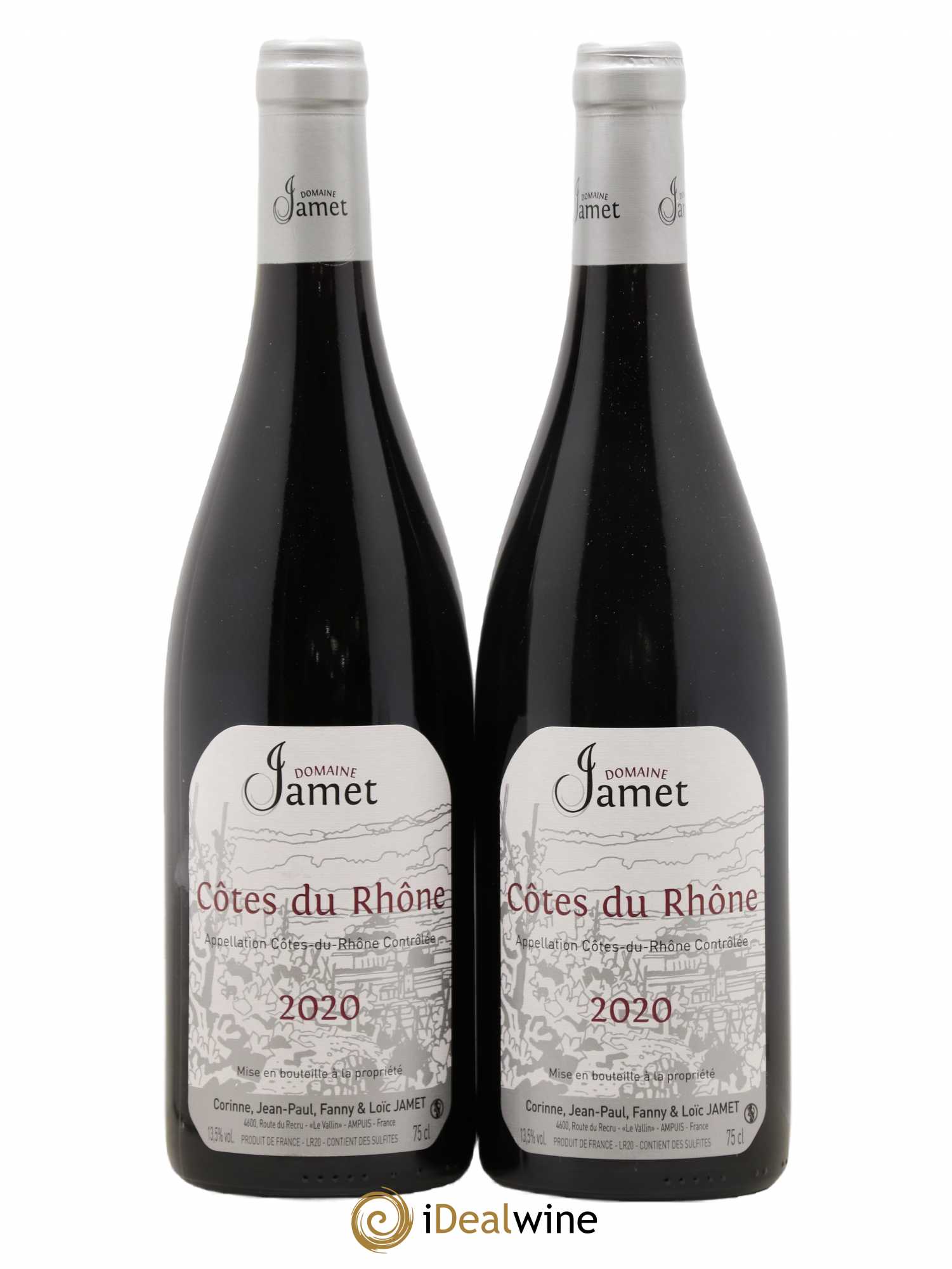 Côtes-du-Rhône Jamet (Domaine) 2020 - Lot de 2 bouteilles - 0
