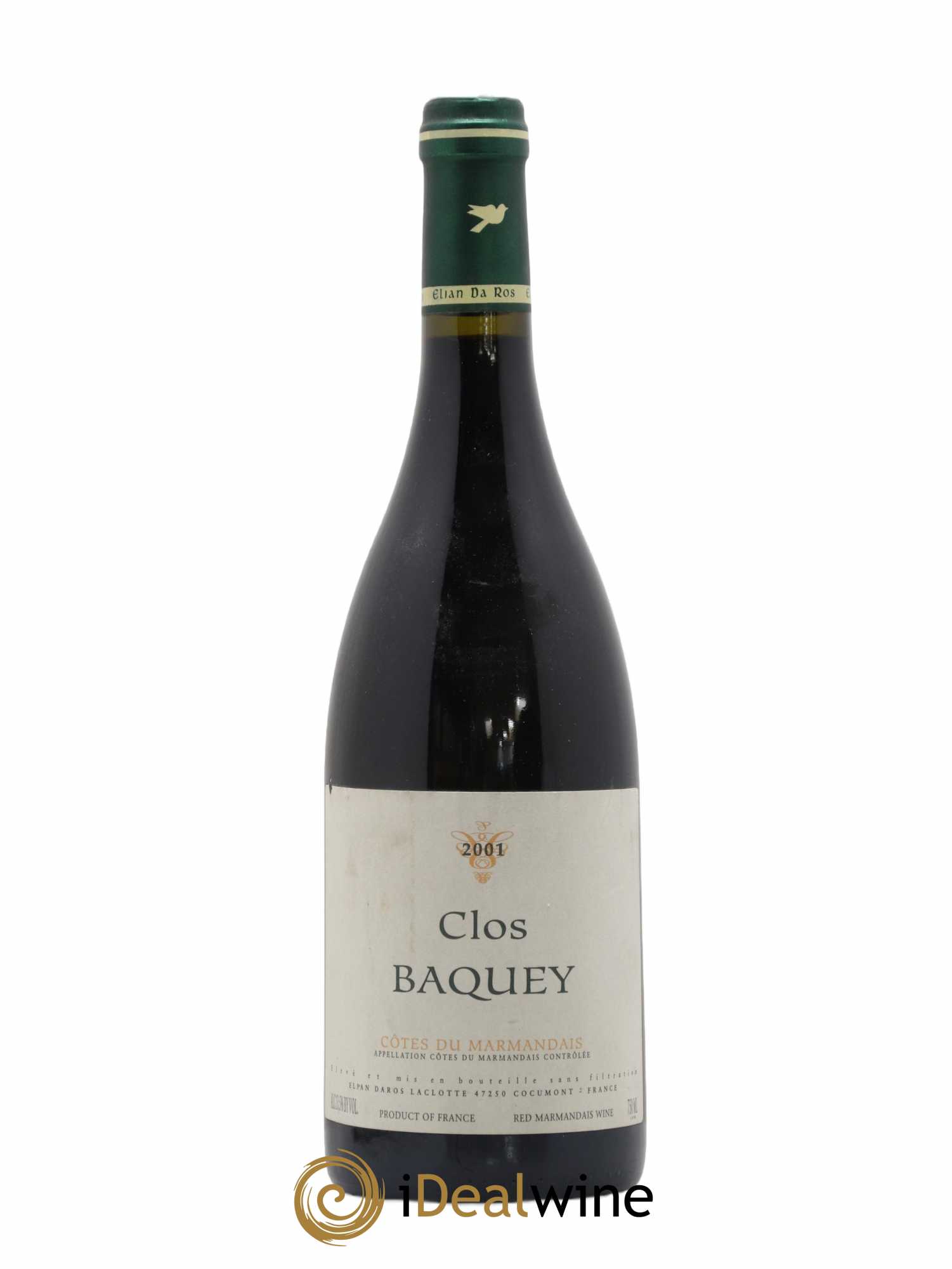 Côtes du Marmandais Clos Baquey Elian Da Ros (Domaine) 2001 - Lot de 1 bouteille - 0