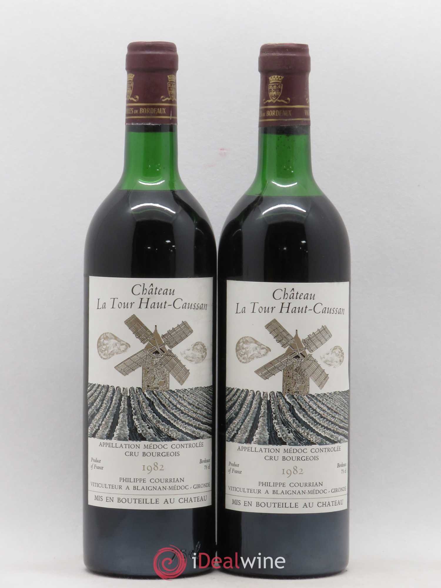 Château Tour Haut-Caussan Cru Bourgeois 1982 - Lot de 2 bouteilles - 0