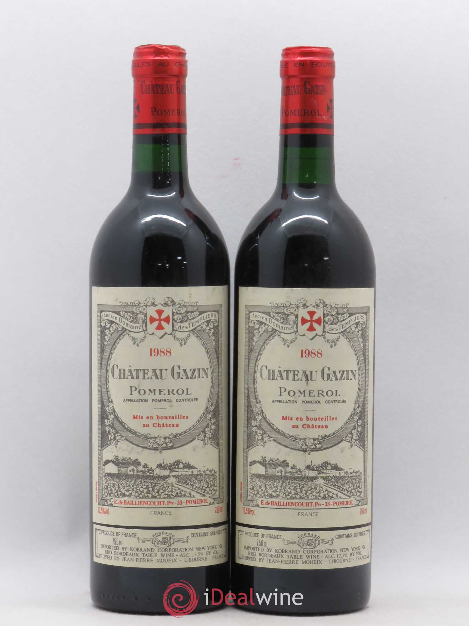 Château Gazin 1988 - Lot de 2 bouteilles - 0