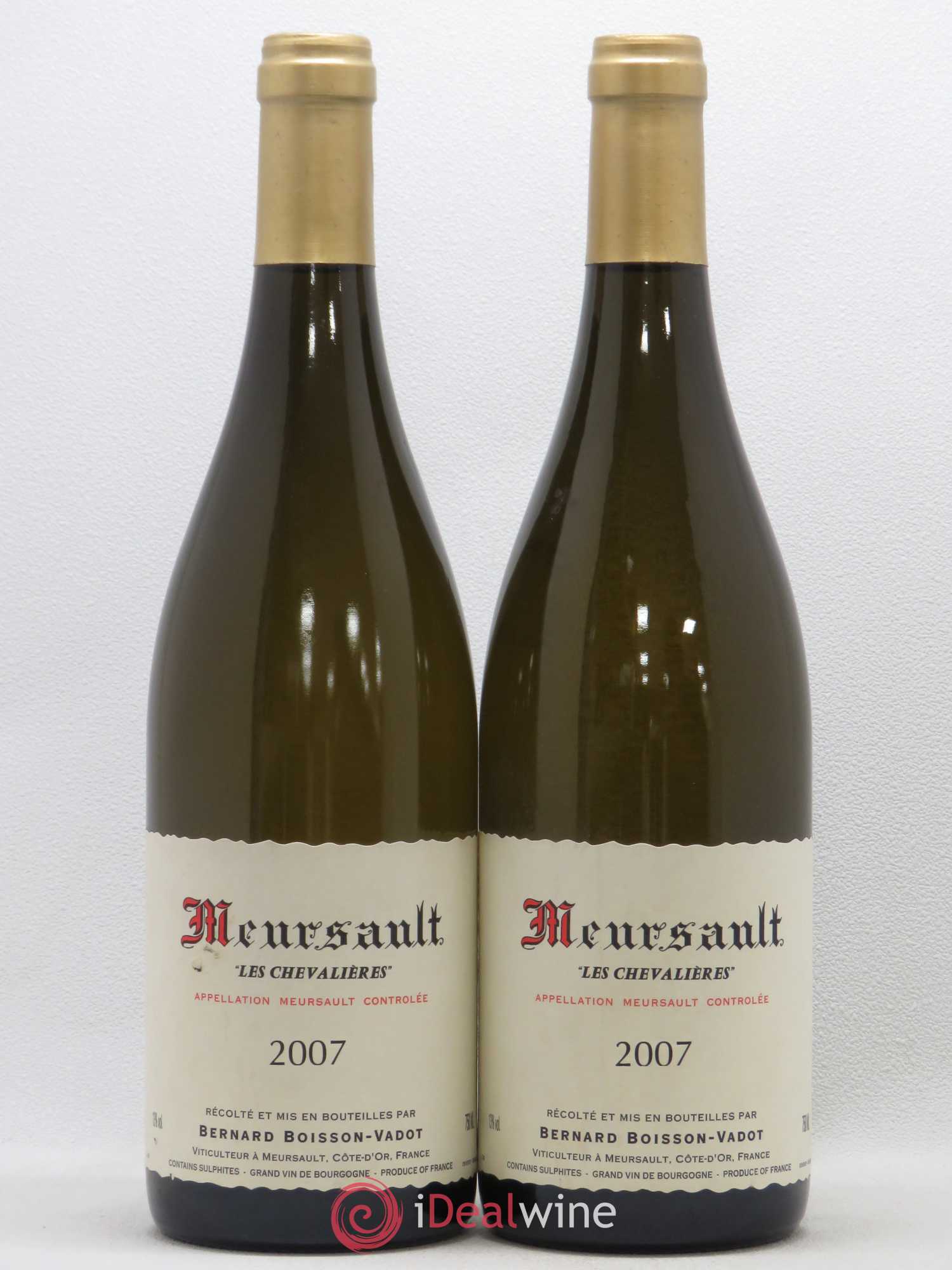 Meursault Les Chevalières Boisson-Vadot (Domaine) 2007 - Lot de 2 bouteilles - 0
