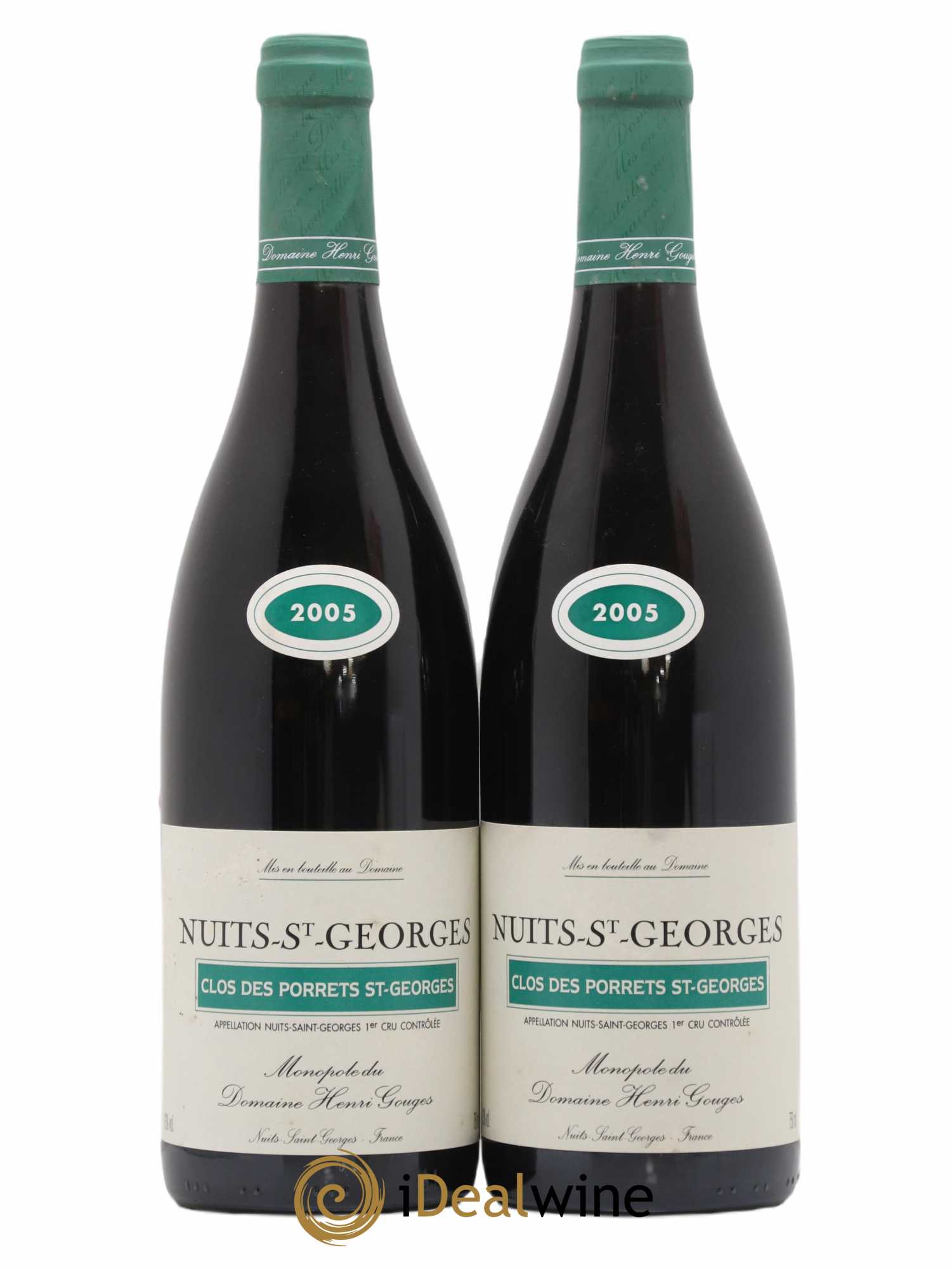 Nuits-Saint-Georges 1er Cru Clos des Porrets St Georges Henri Gouges 2005 - Posten von 2 Flaschen - 0