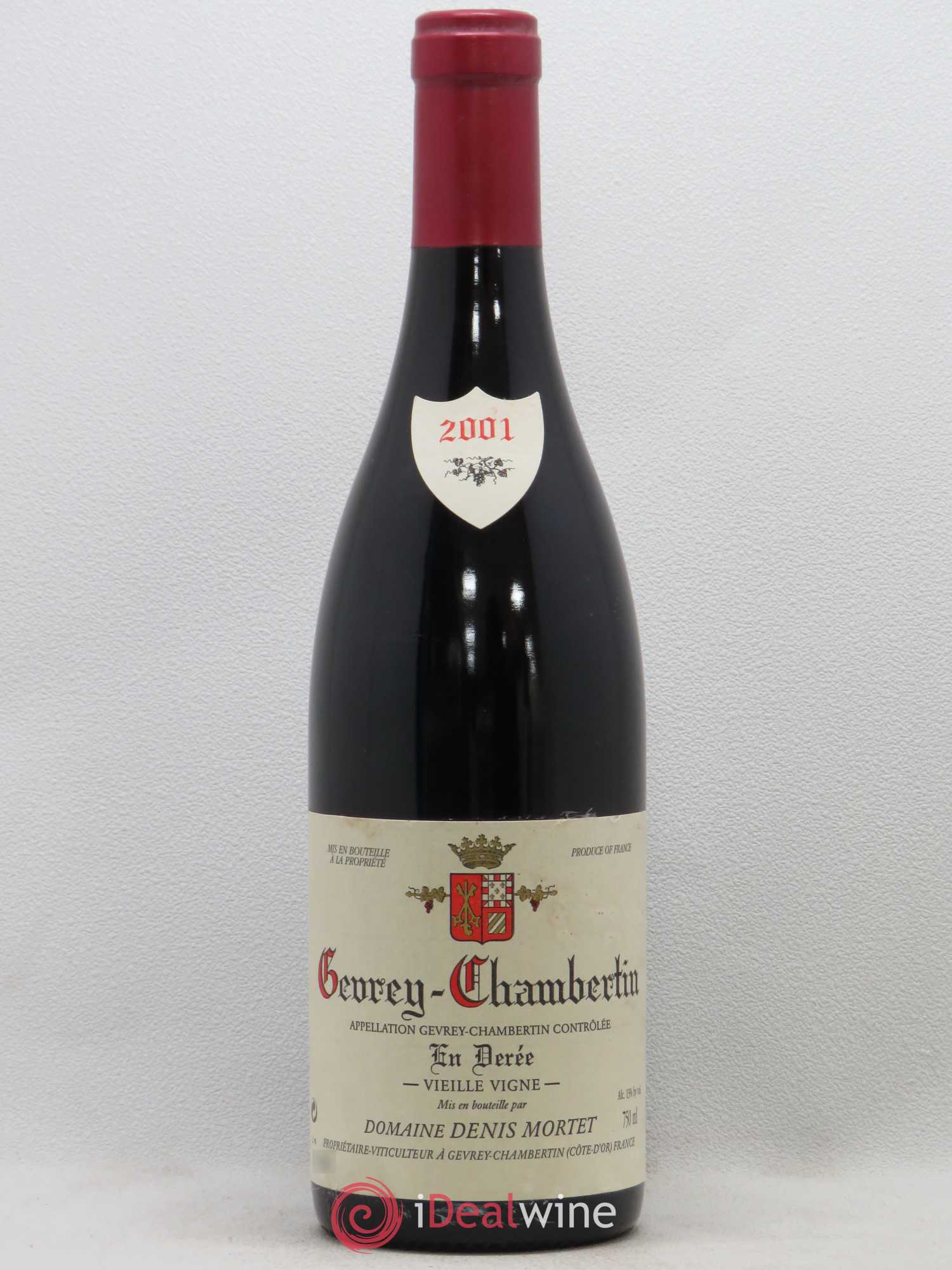 Gevrey-Chambertin En Derée Vieille Vigne Denis Mortet (Domaine) 2001 - Lot de 1 bouteille - 0
