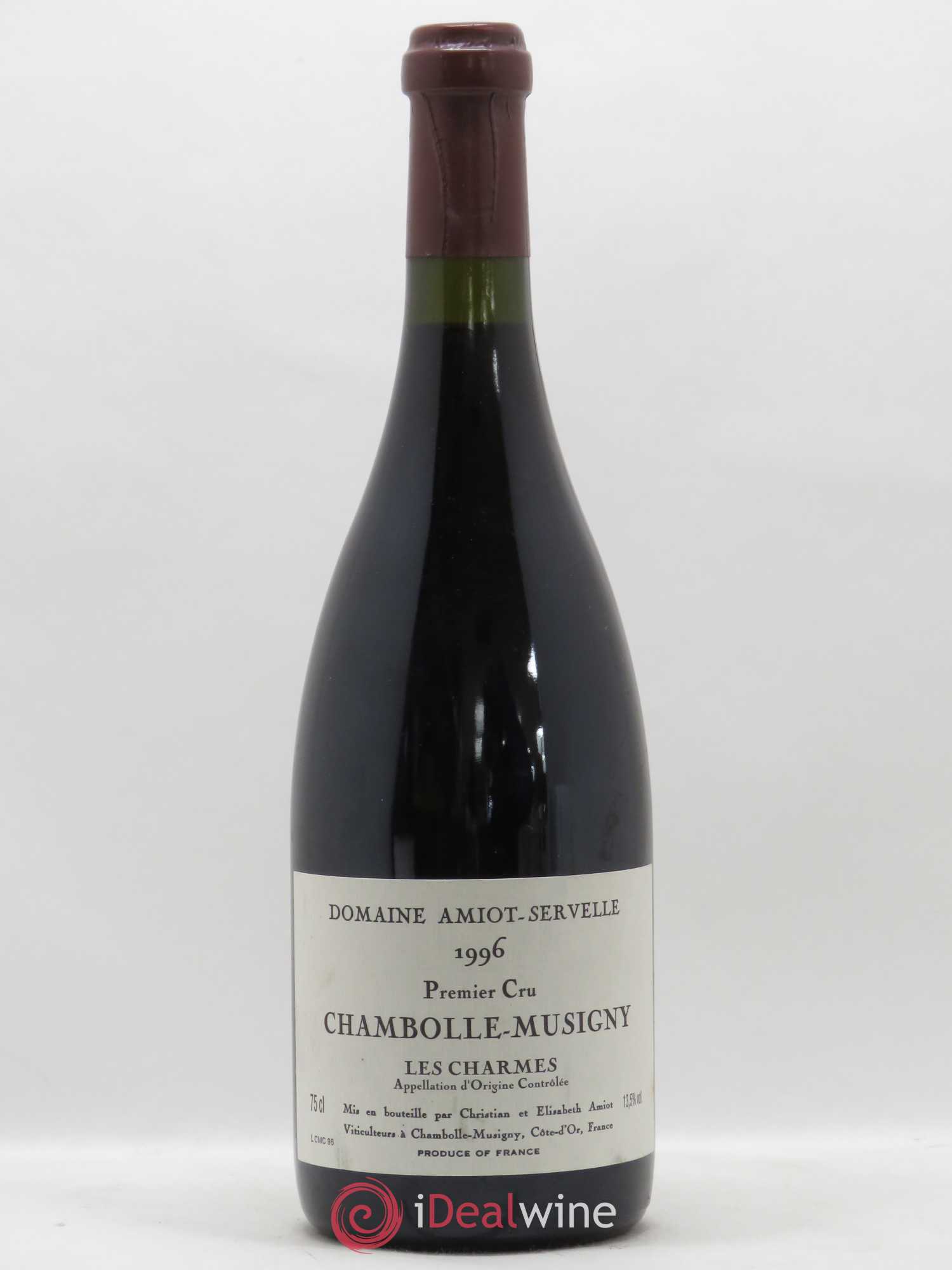 Chambolle-Musigny 1er Cru Les Charmes Amiot-Servelle 1996 - Lot de 1 bouteille - 0