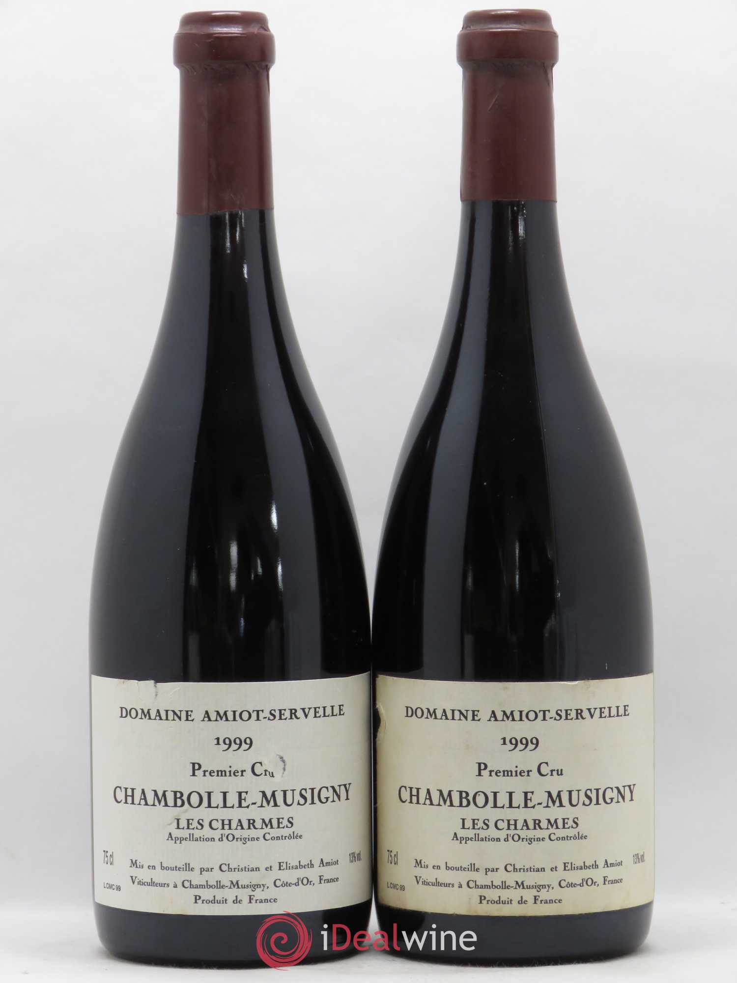 Chambolle-Musigny 1er Cru Les Charmes Amiot-Servelle 1999 - Lot de 2 bouteilles - 0
