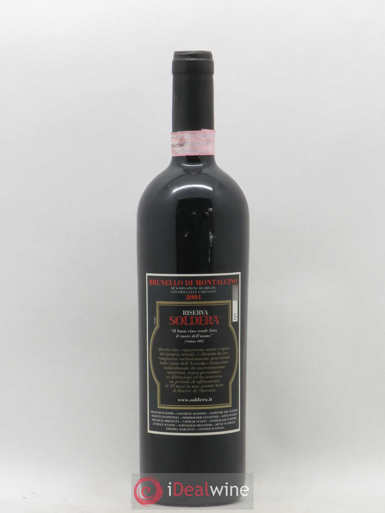 Brunello di Montalcino DOCG Riserva Soldera Case Basse - Gianfranco Soldera 2001 - Lot de 1 bouteille - 1