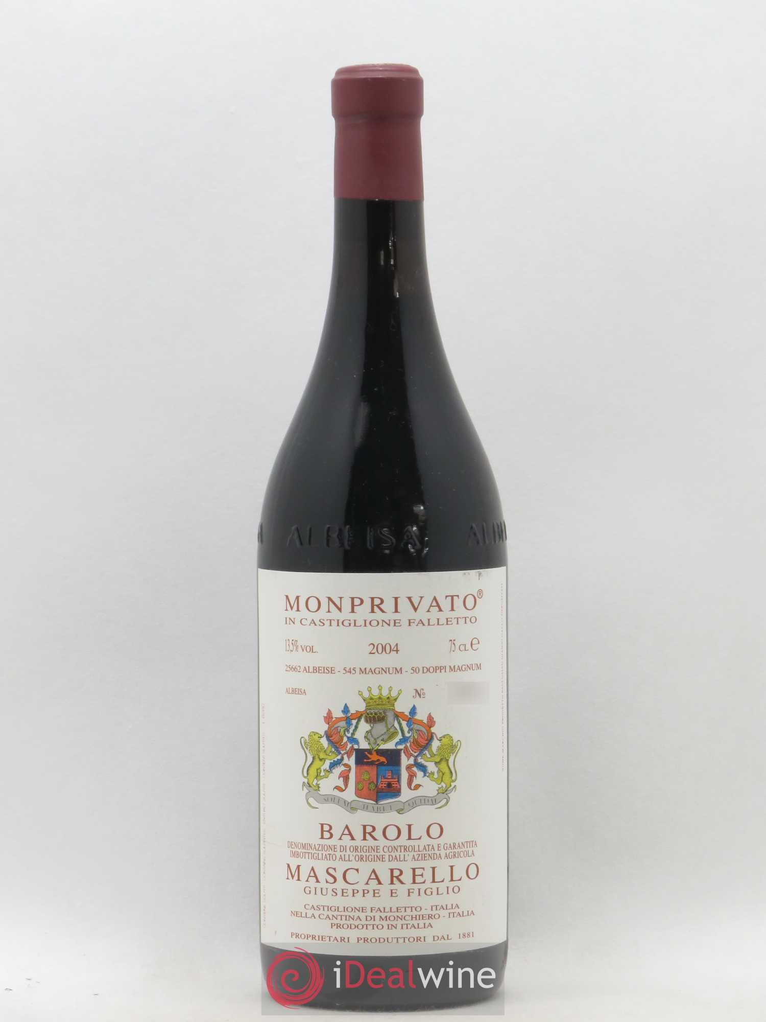 Barolo DOCG Monprivato Giuseppe Mascarello 2004 - Lot de 1 bouteille - 0
