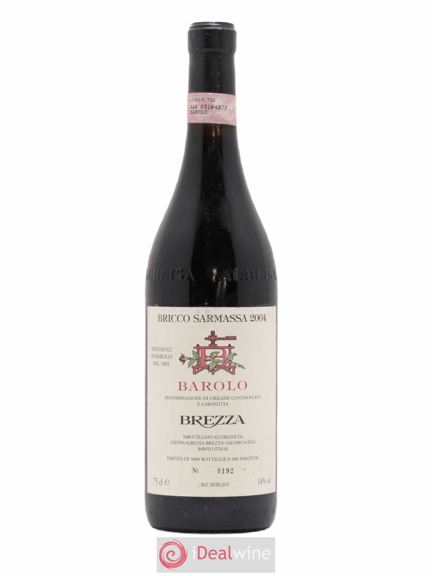 Barolo Bricco Sarmassa Brezza 2004 - Lot de 1 bouteille - 0