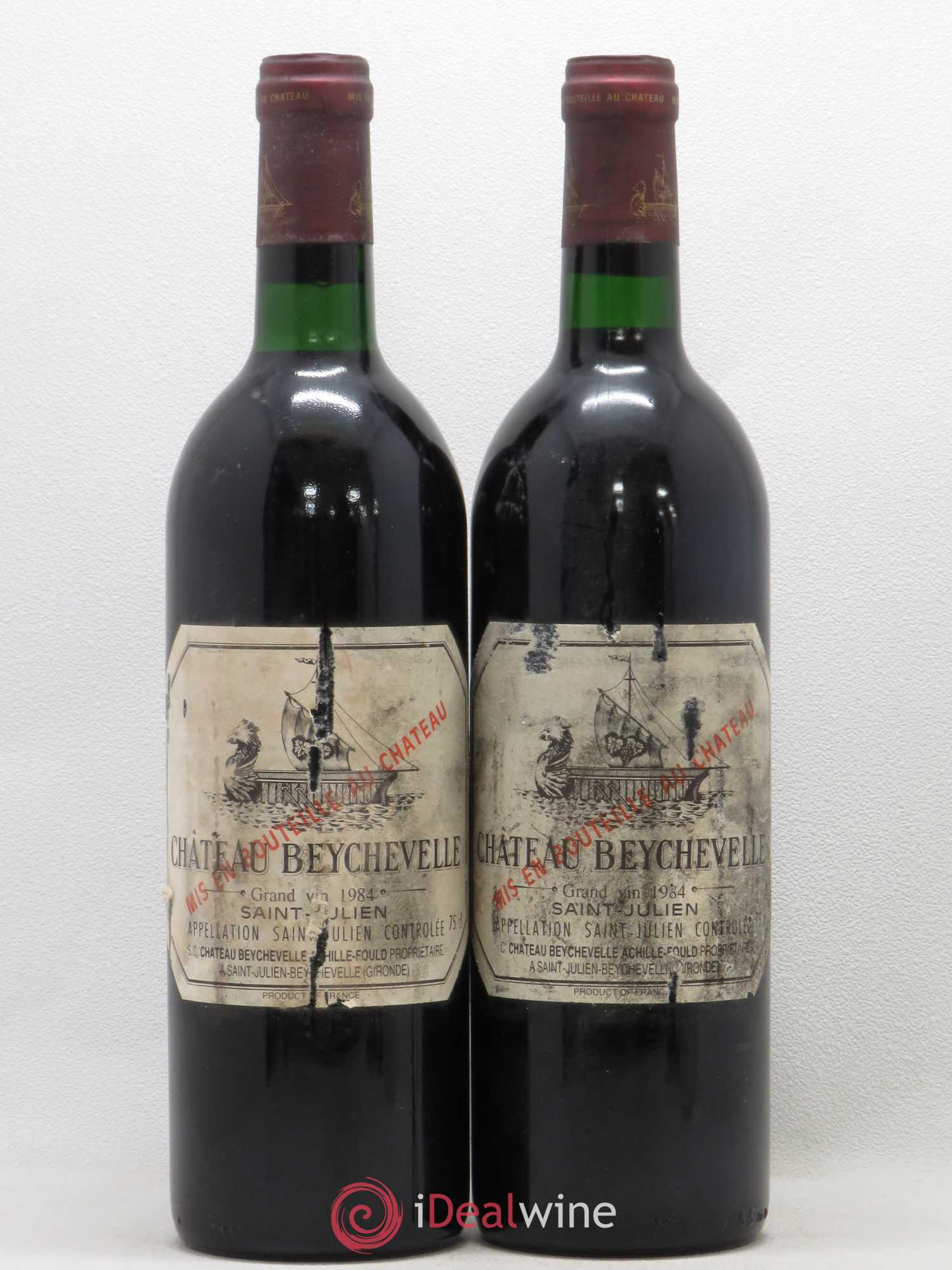 Château Beychevelle 4ème Grand Cru Classé 1984 - Lot de 2 bouteilles - 0