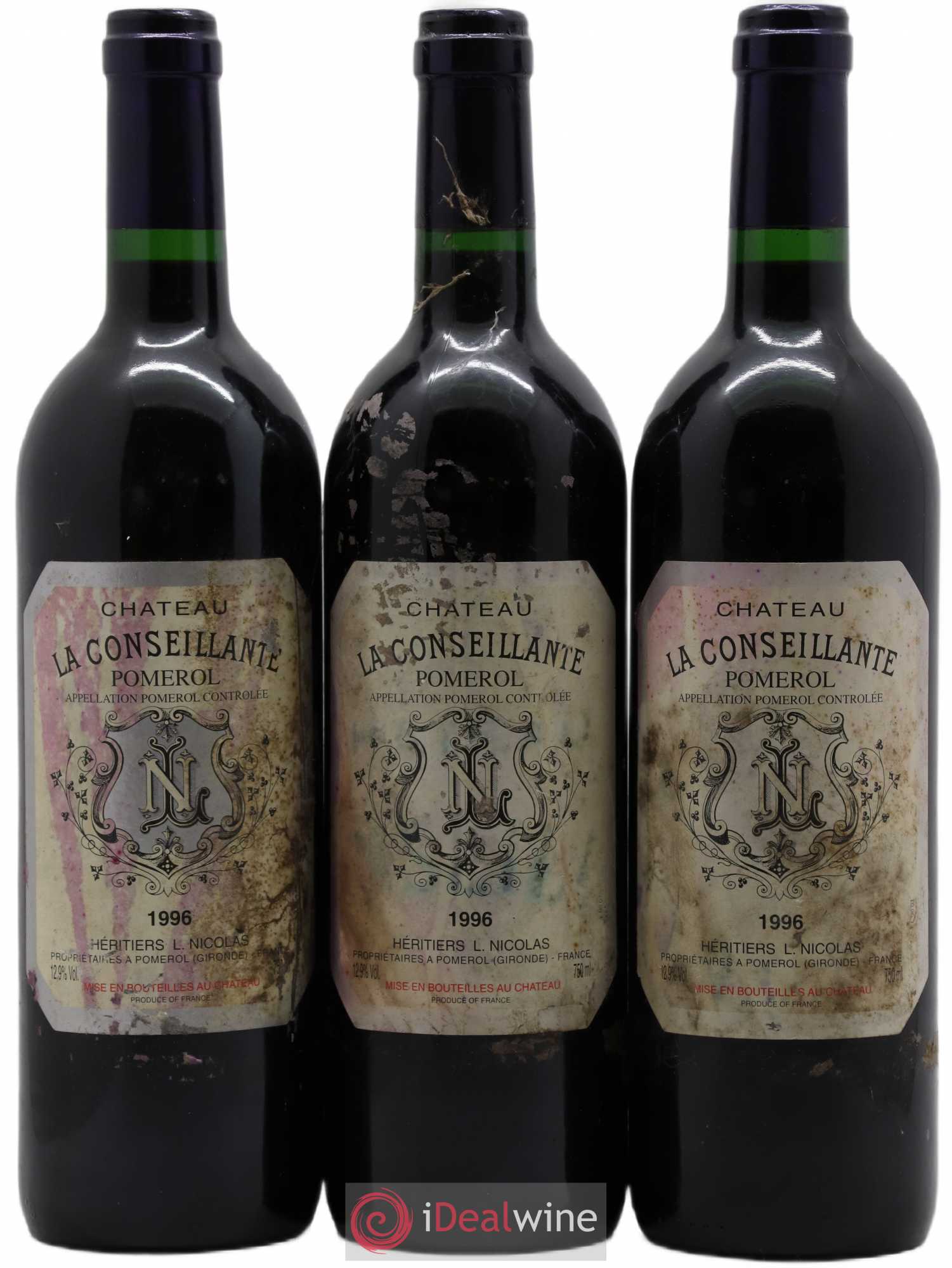 Château la Conseillante 1996 - Lot de 3 bouteilles - 0