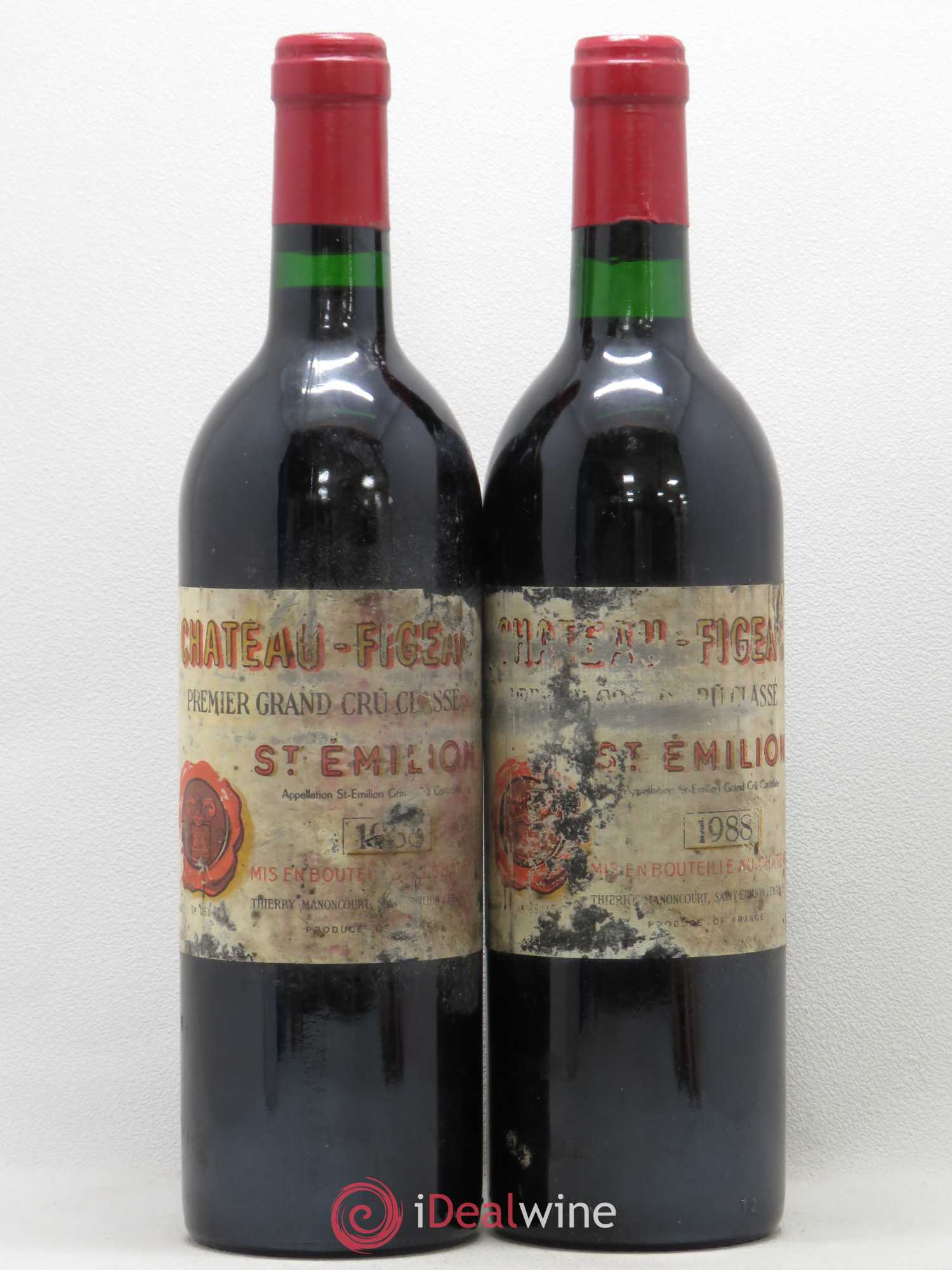 Château Figeac 1er Grand Cru Classé A 1988 - Lot de 2 bouteilles - 0