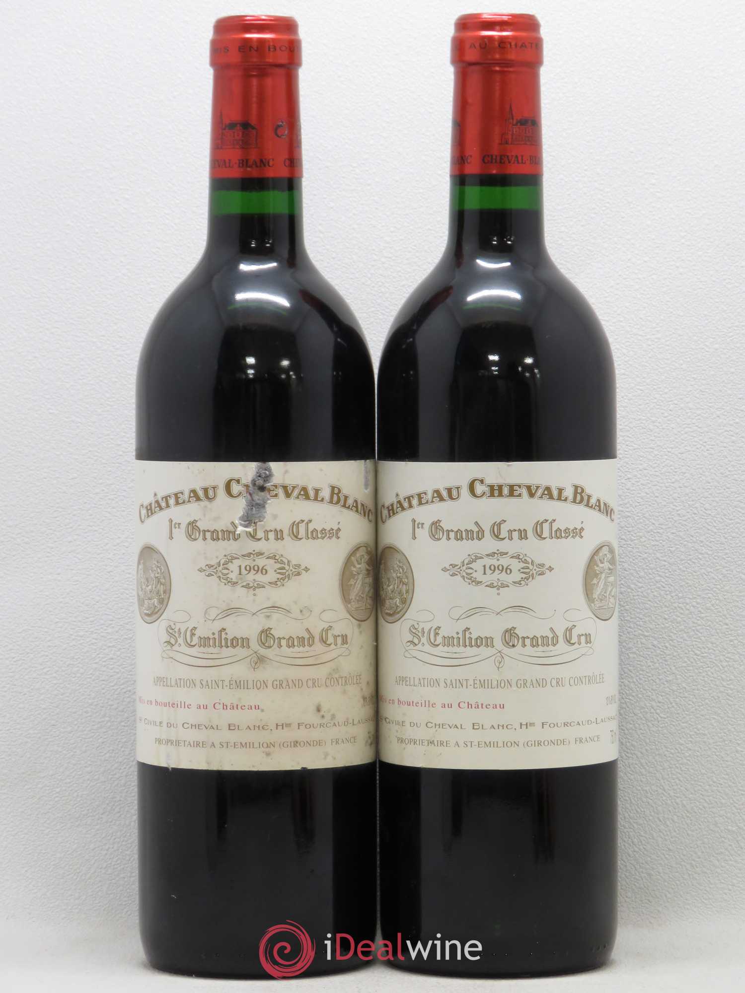 Château Cheval Blanc 1er Grand Cru Classé A 1996 - Lot de 2 bouteilles - 0