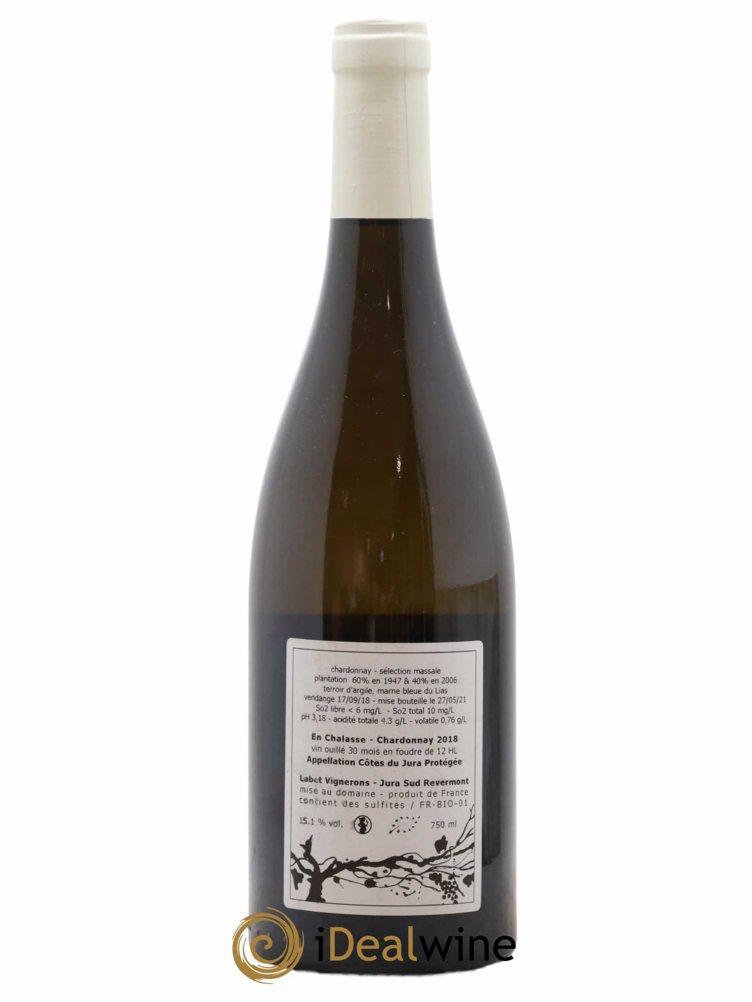 Côtes du Jura Chardonnay En Chalasse Romain - Julien - Charline Labet 2018 - Lot de 1 bouteille - 1