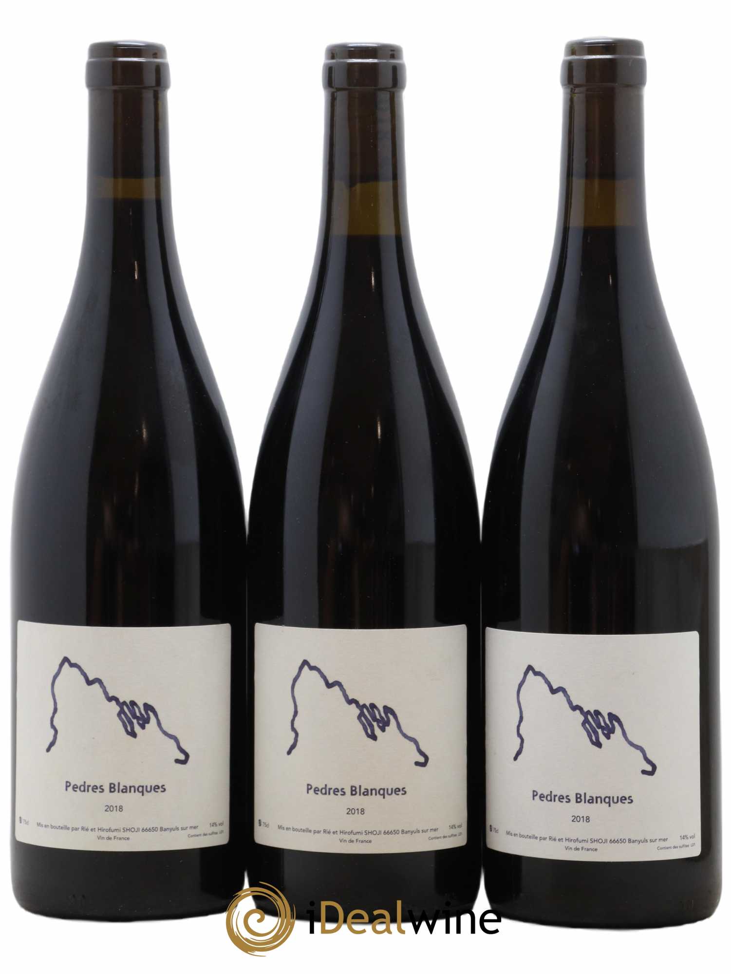 Vin de France Pedres Blanques Rié et Hirofumi Shoji 2018 - Lot of 3 bottles - 0