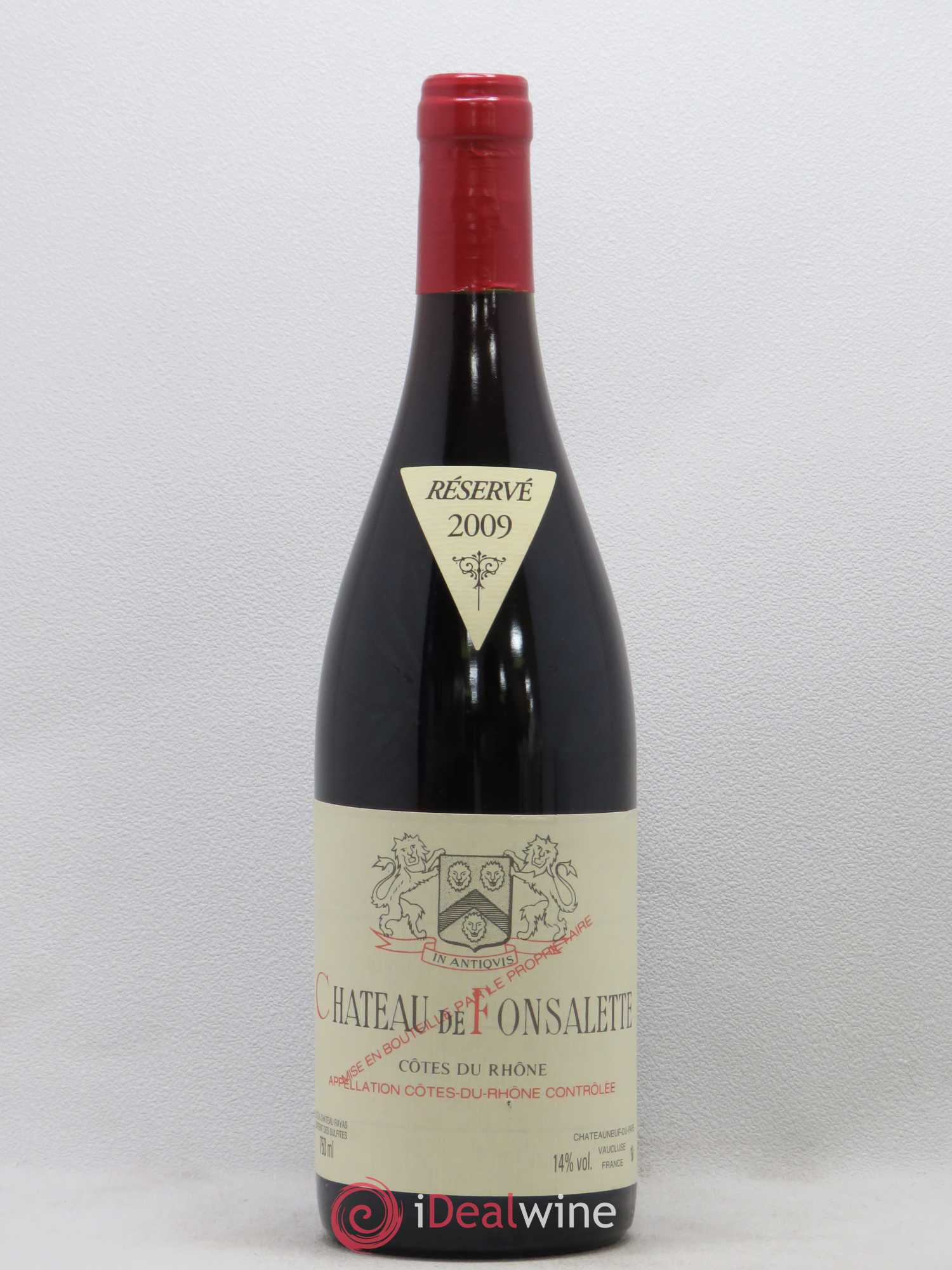 Côtes-du-Rhône Château de Fonsalette Emmanuel Reynaud 2009 - Lot de 1 bouteille - 0
