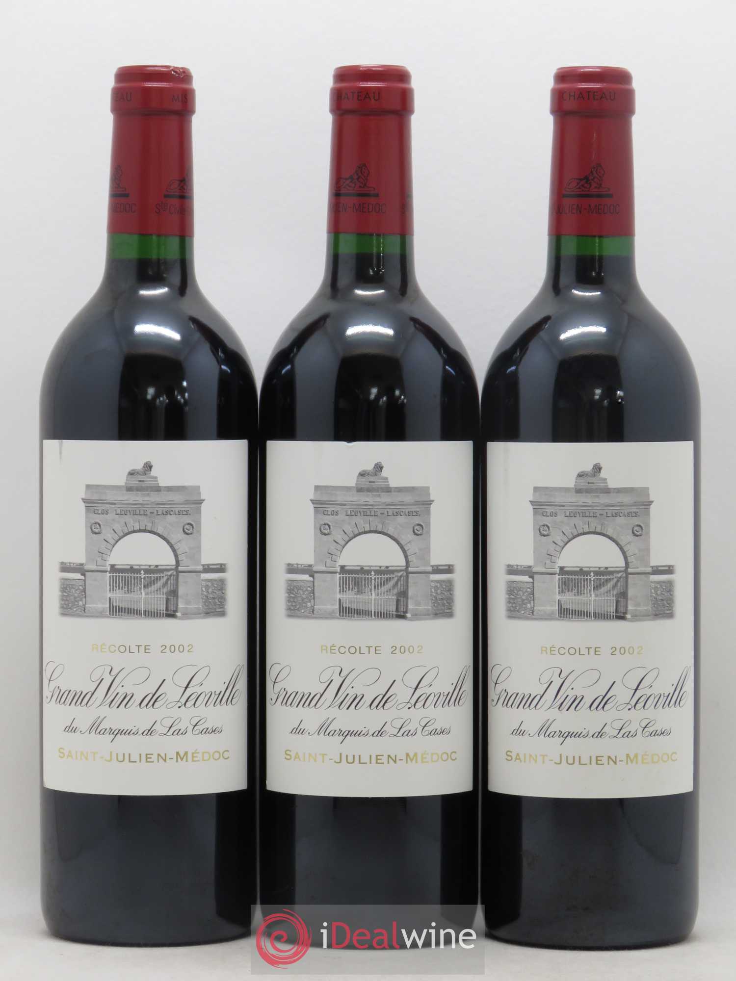 Château Léoville Las Cases 2ème Grand Cru Classé 2002 - Lot de 3 bouteilles - 0