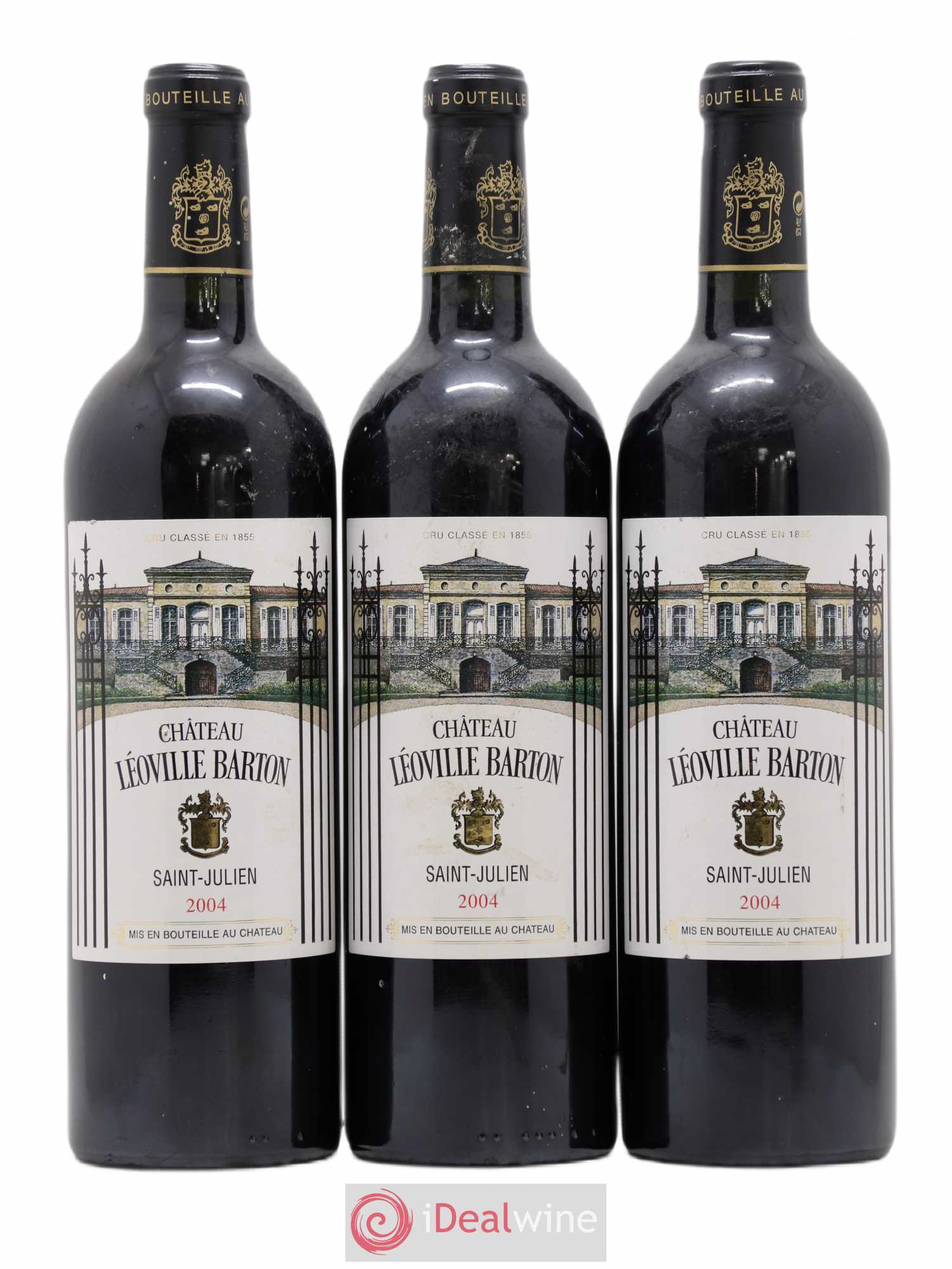 Château Léoville Barton 2ème Grand Cru Classé 2004 - Lot de 3 bouteilles - 0