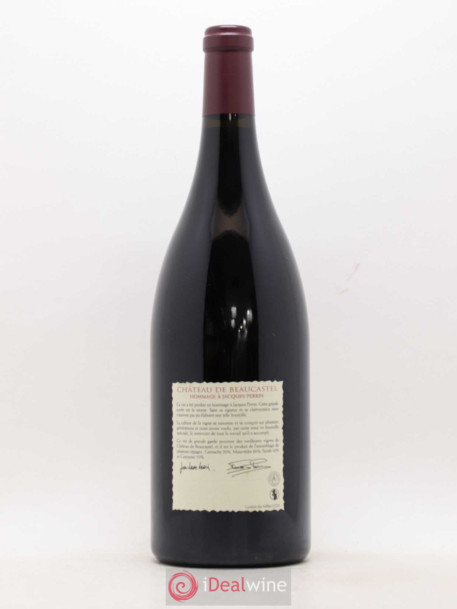 Châteauneuf-du-Pape Château de Beaucastel Hommage à Jacques Perrin Famille Perrin 2004 - Lot de 1 magnum - 1