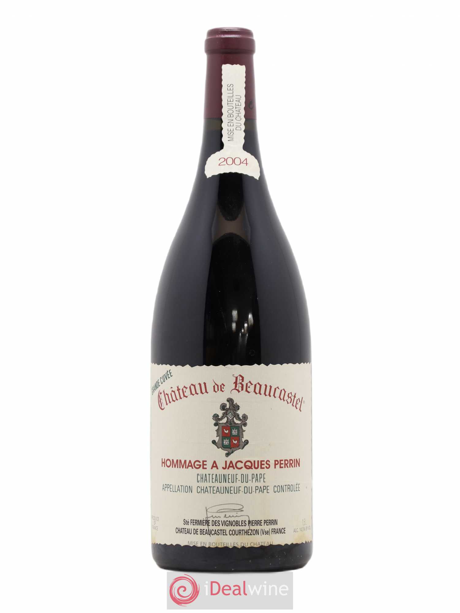 Châteauneuf-du-Pape Château de Beaucastel Hommage à Jacques Perrin Famille Perrin 2004 - Lot de 1 magnum - 0