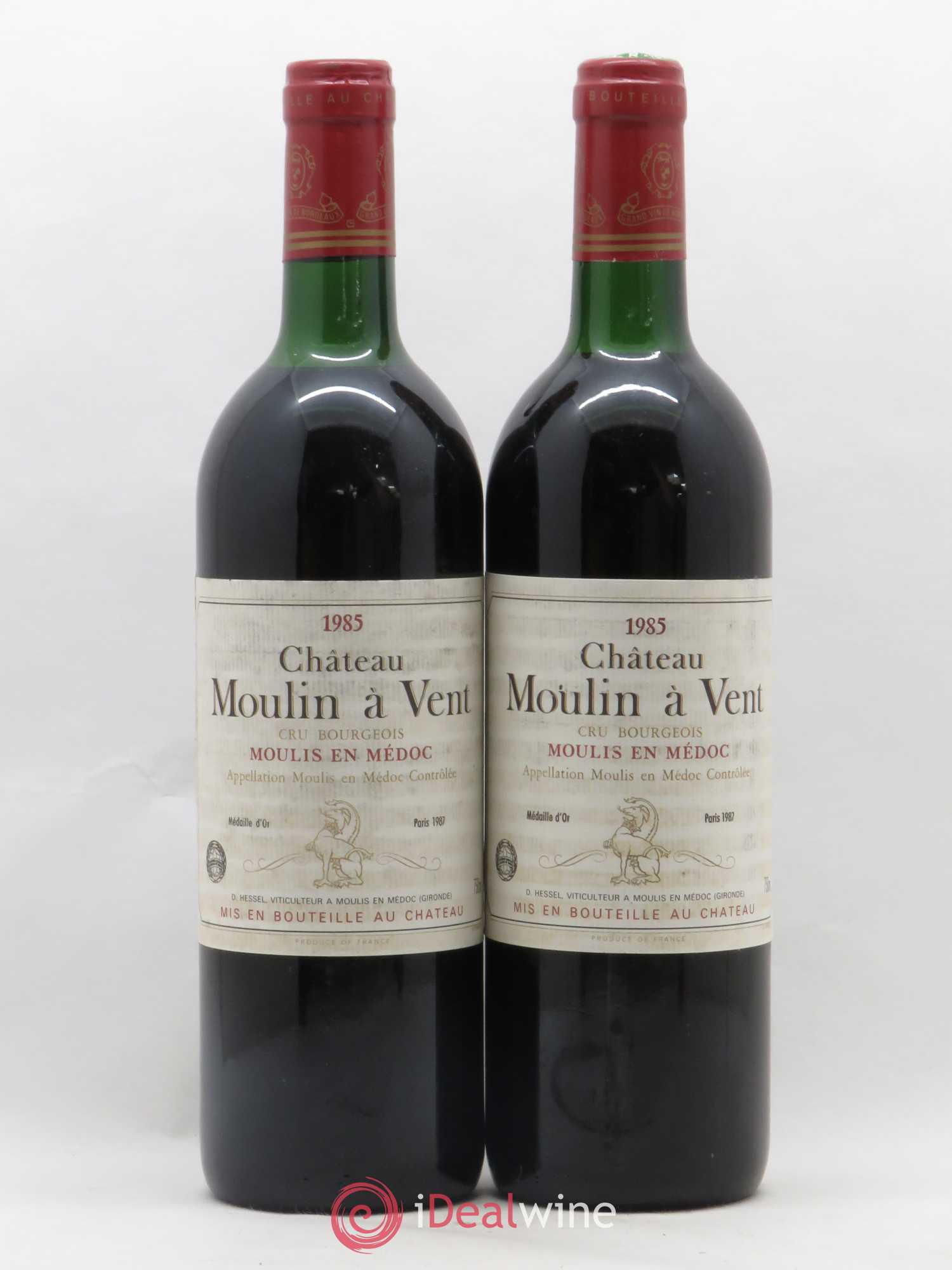 Château Moulin à Vent Cru Bourgeois 1985 - Lot de 2 bouteilles - 0