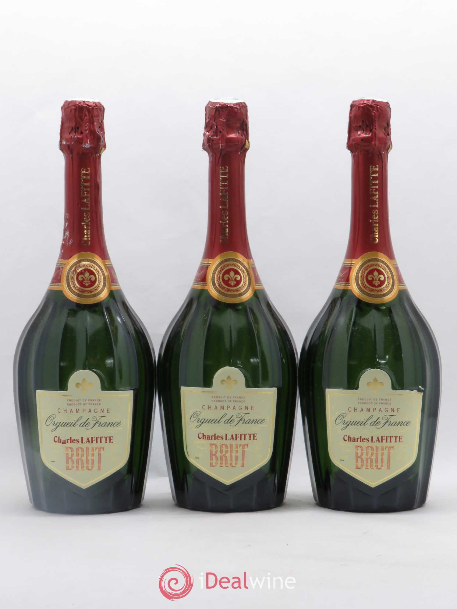 Champagne Orgueil de France Charles Lafite - Posten von 3 Flaschen - 0