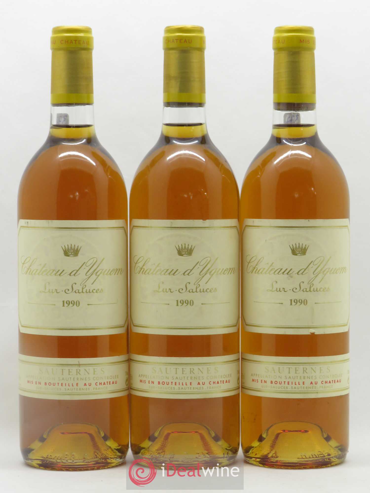 Château d' Yquem 1er Cru Classé Supérieur 1990 - Lotto di 3 bottiglie - 0