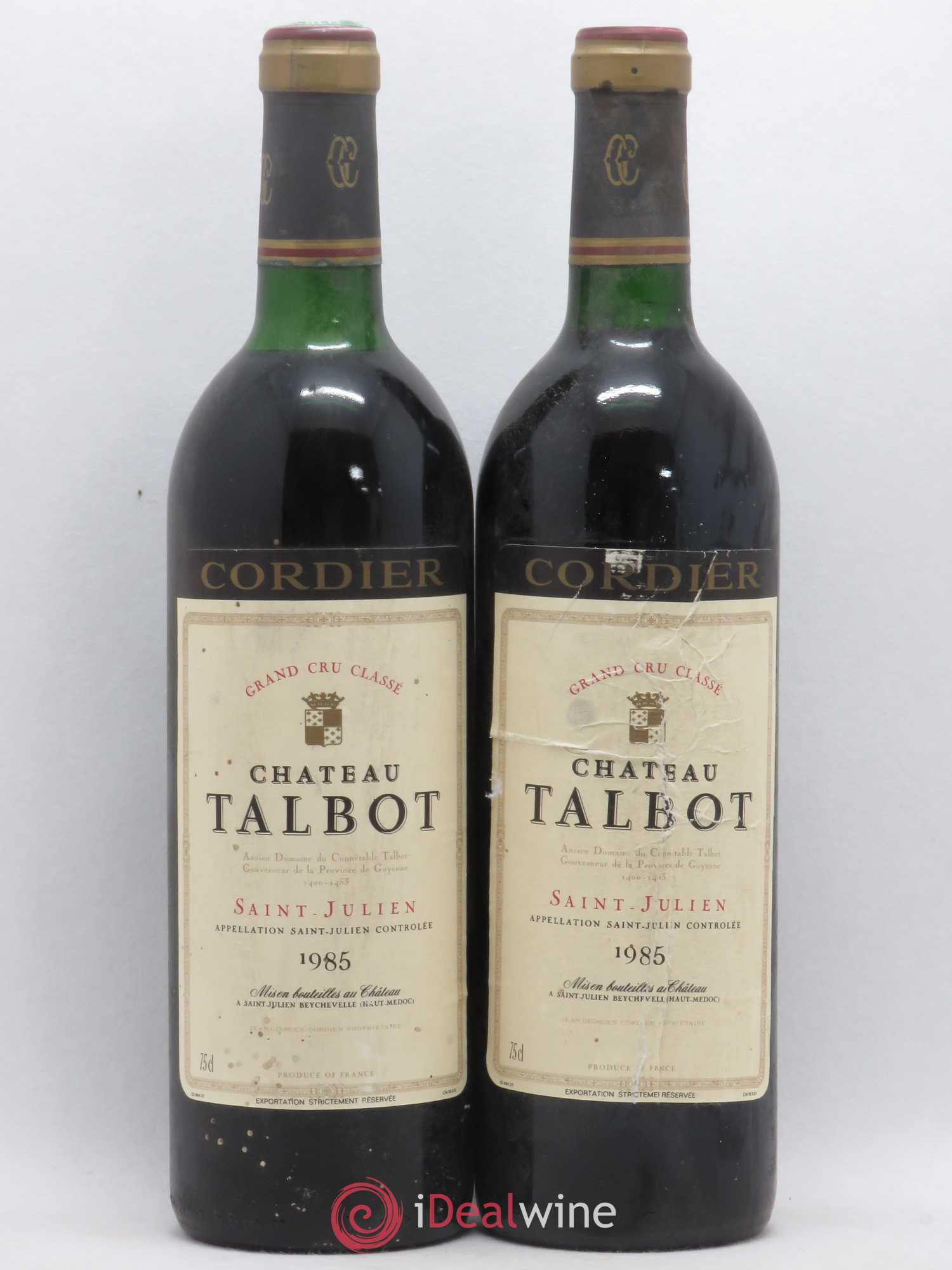 Château Talbot 4ème Grand Cru Classé 1985 - Lot de 2 bouteilles - 0