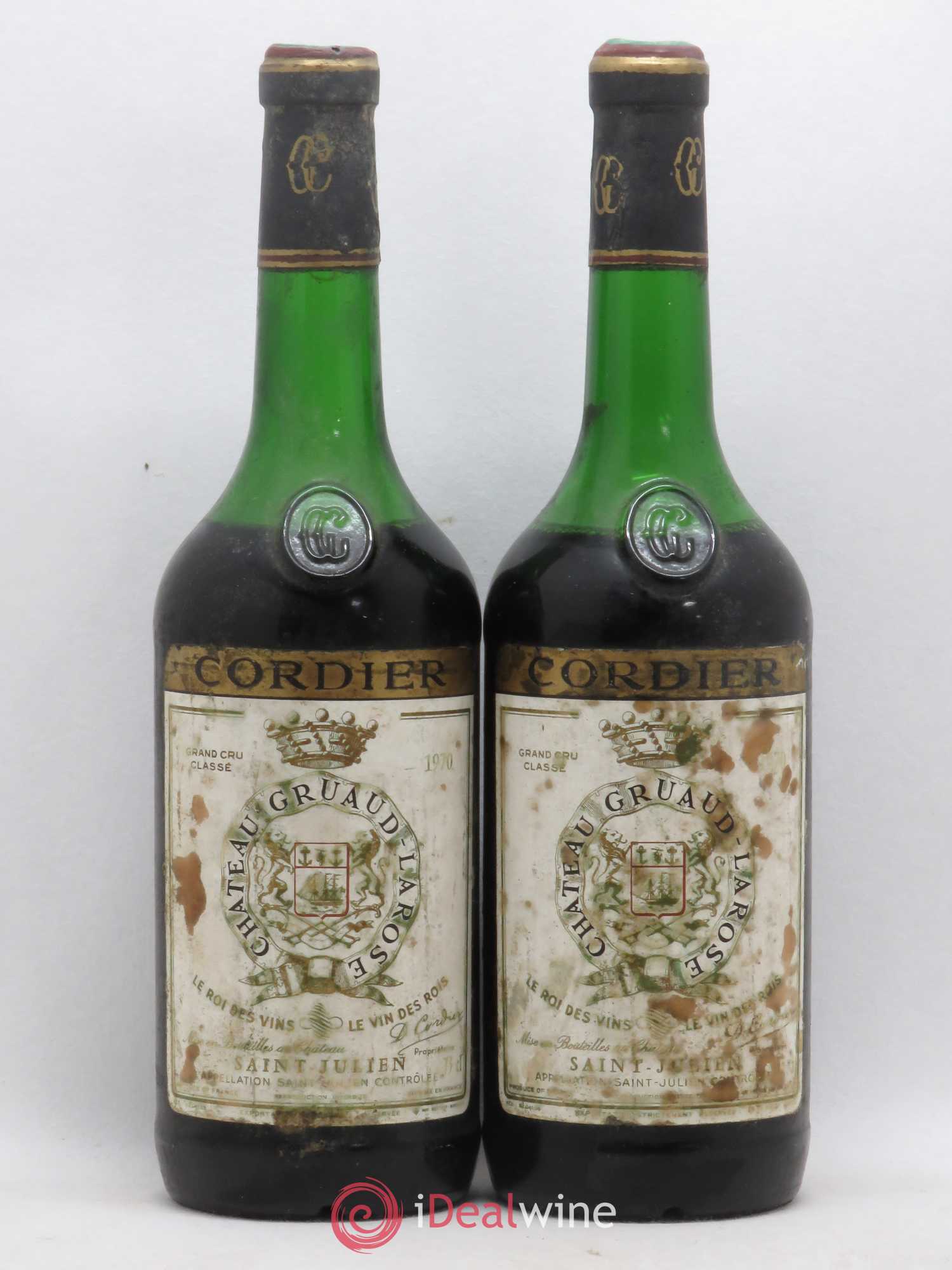 Château Gruaud Larose 2ème Grand Cru Classé 1970 - Lot de 2 bouteilles - 0