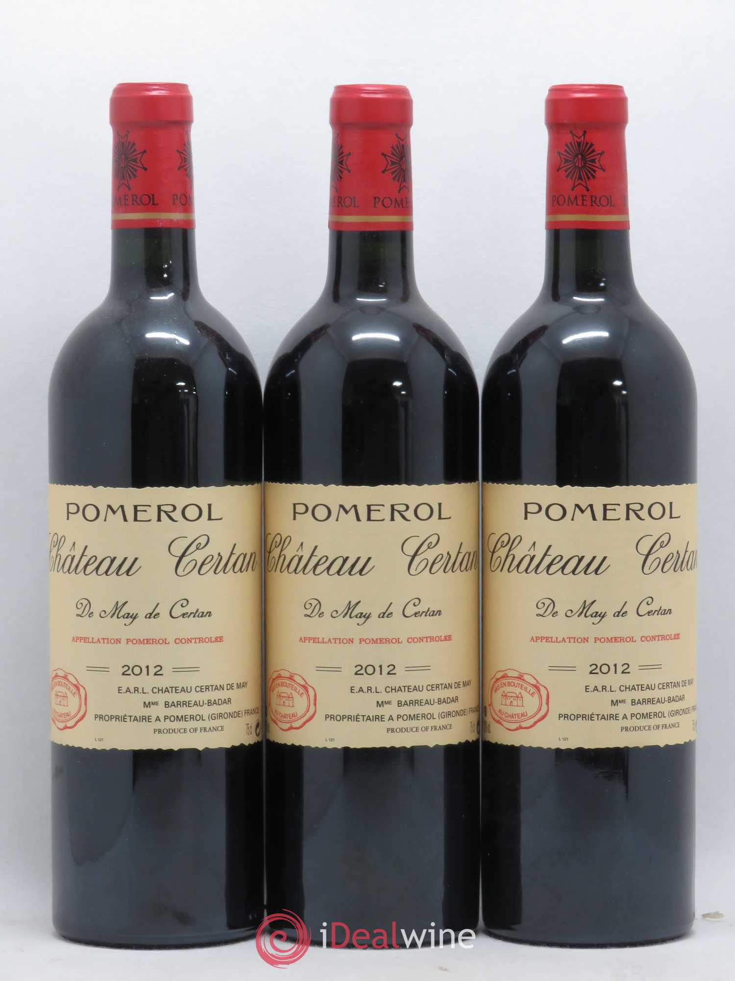 Château Certan de May 2012 - Lot de 3 bouteilles - 0