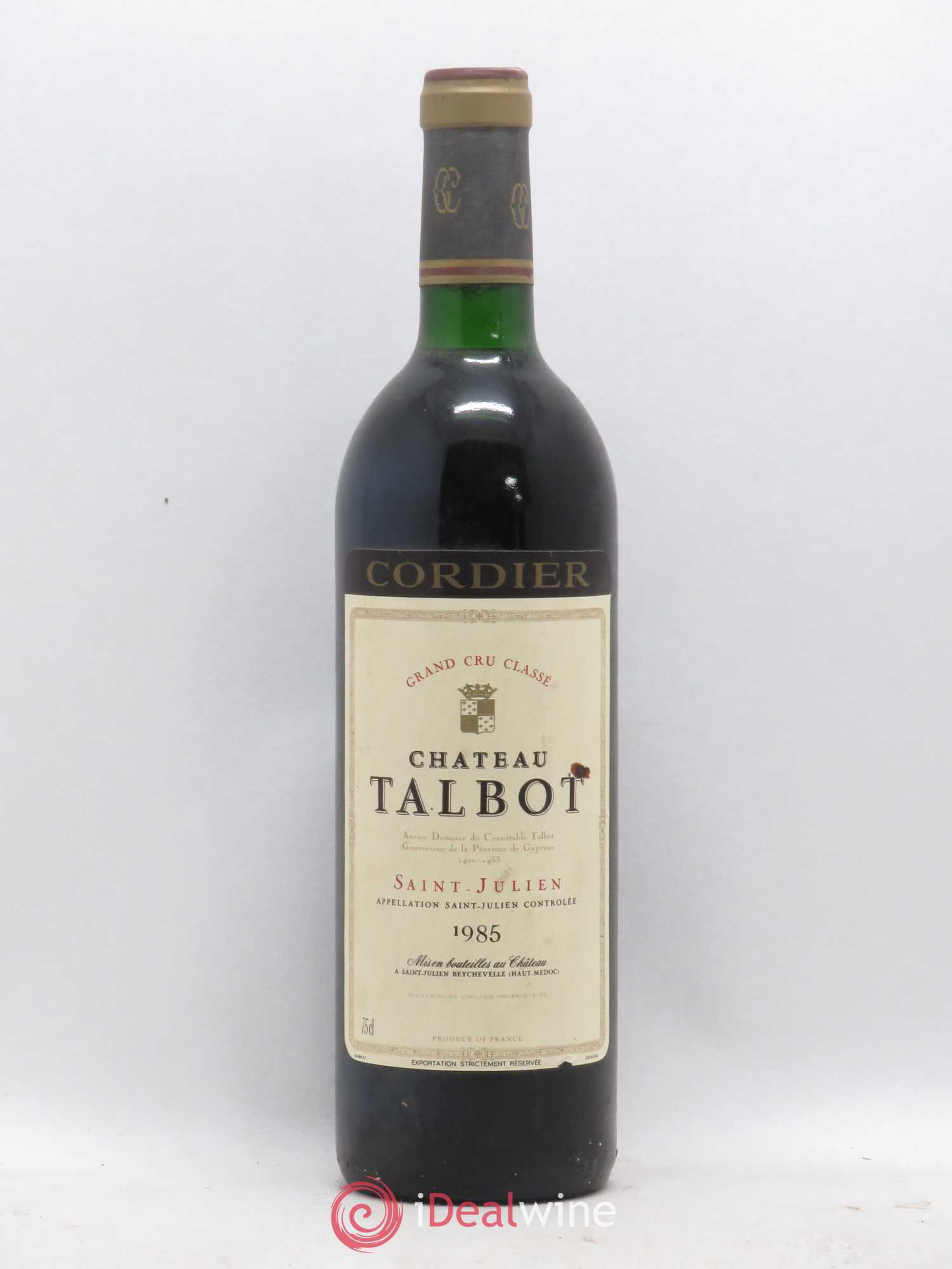 Château Talbot 4ème Grand Cru Classé 1985 - Lot de 1 bouteille - 0