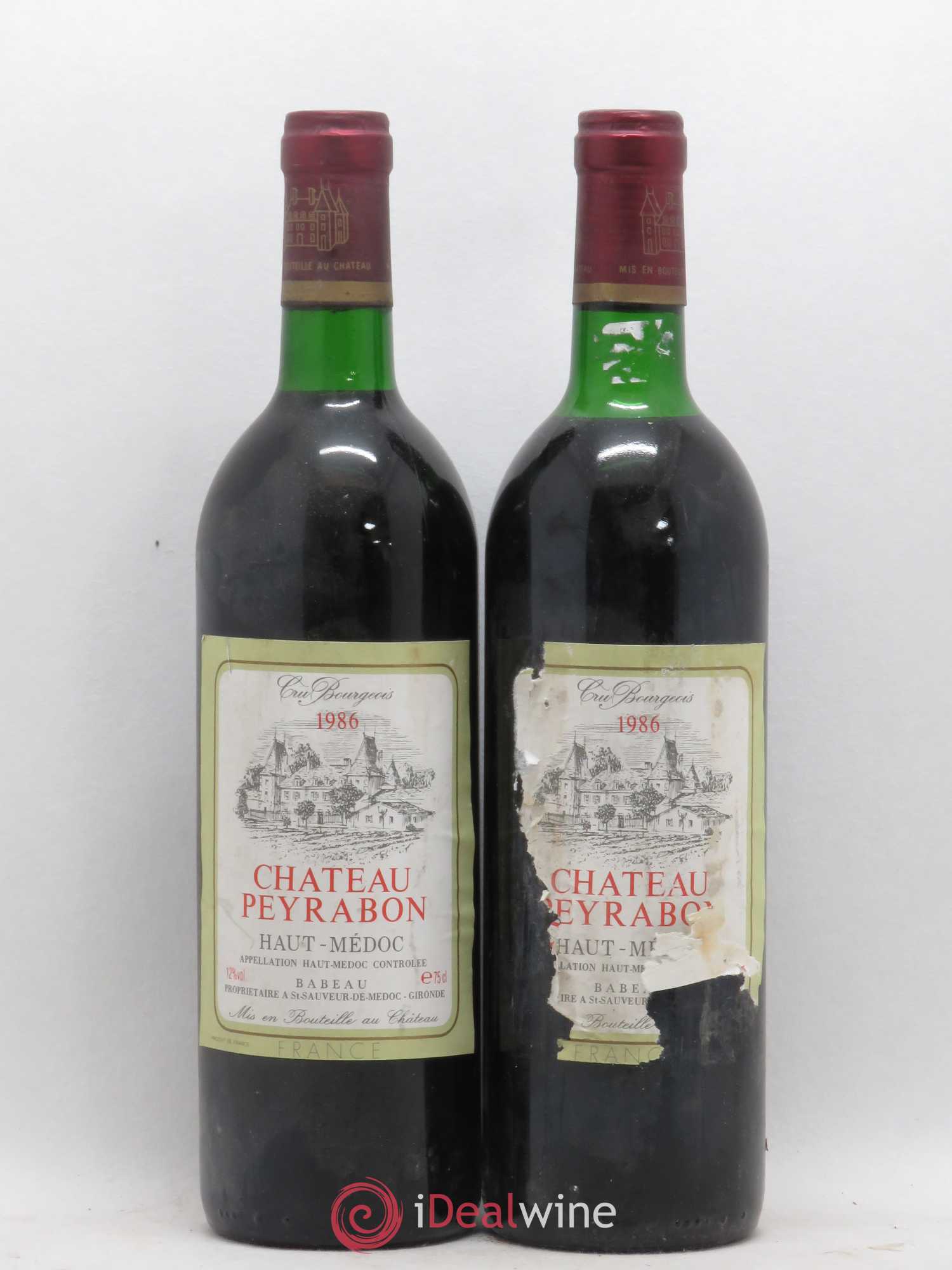 Château Peyrabon Cru Bourgeois 1986 - Lot de 2 bouteilles - 0