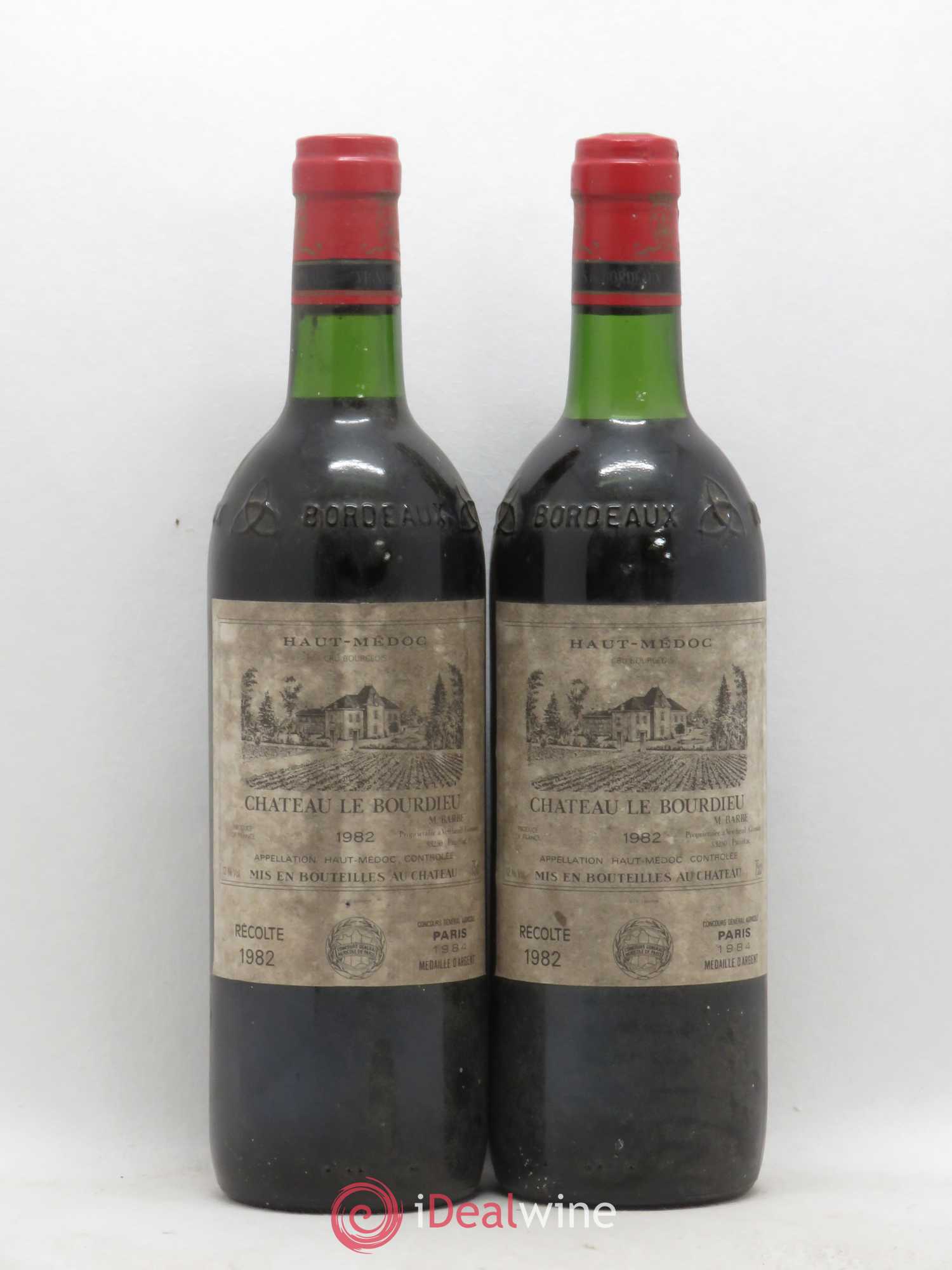 Château le Bourdieu Cru Bourgeois 1982 - Lot de 2 bouteilles - 0