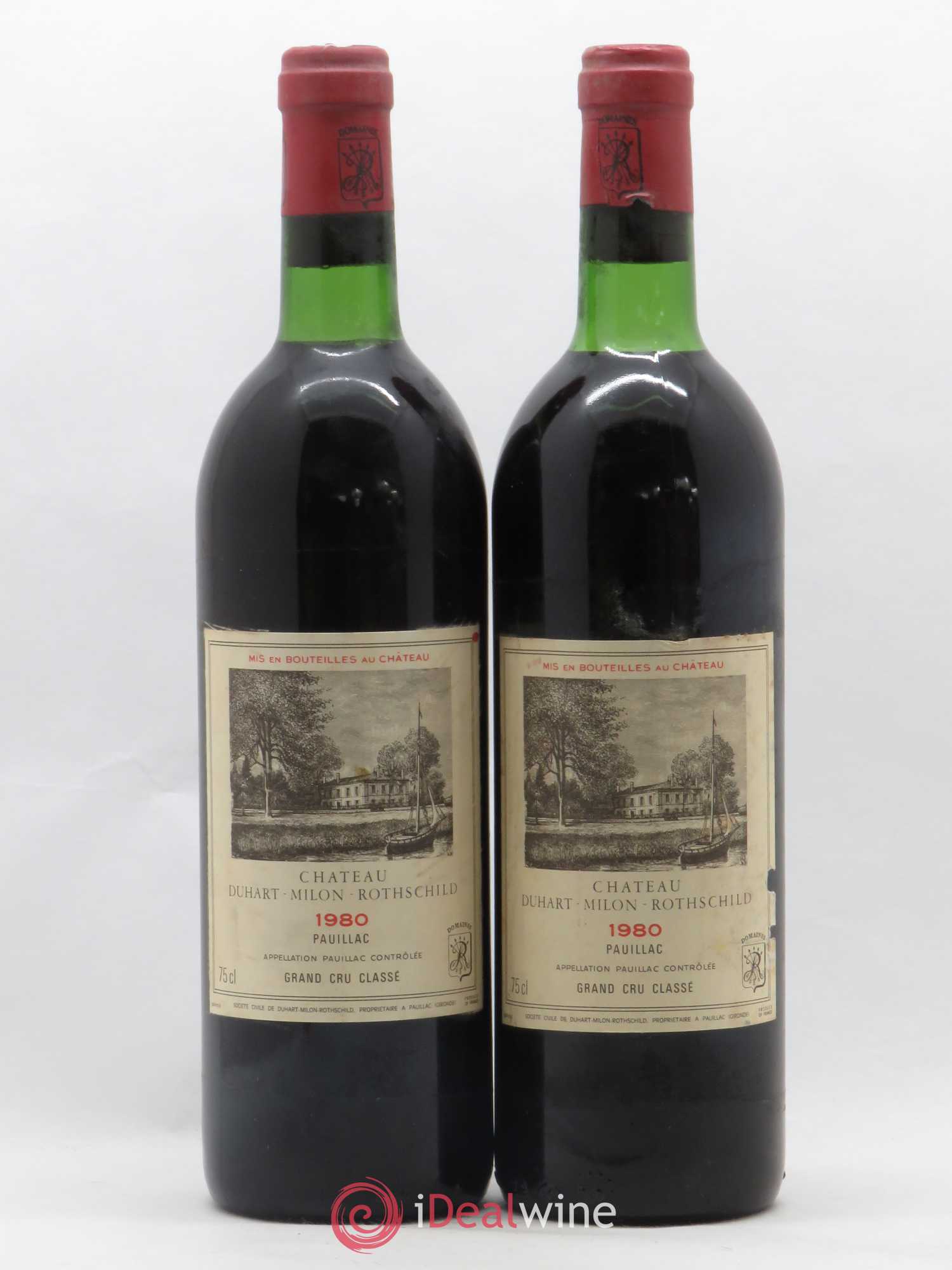Château Duhart-Milon 4ème Grand Cru Classé 1980 - Lot de 2 bouteilles - 0