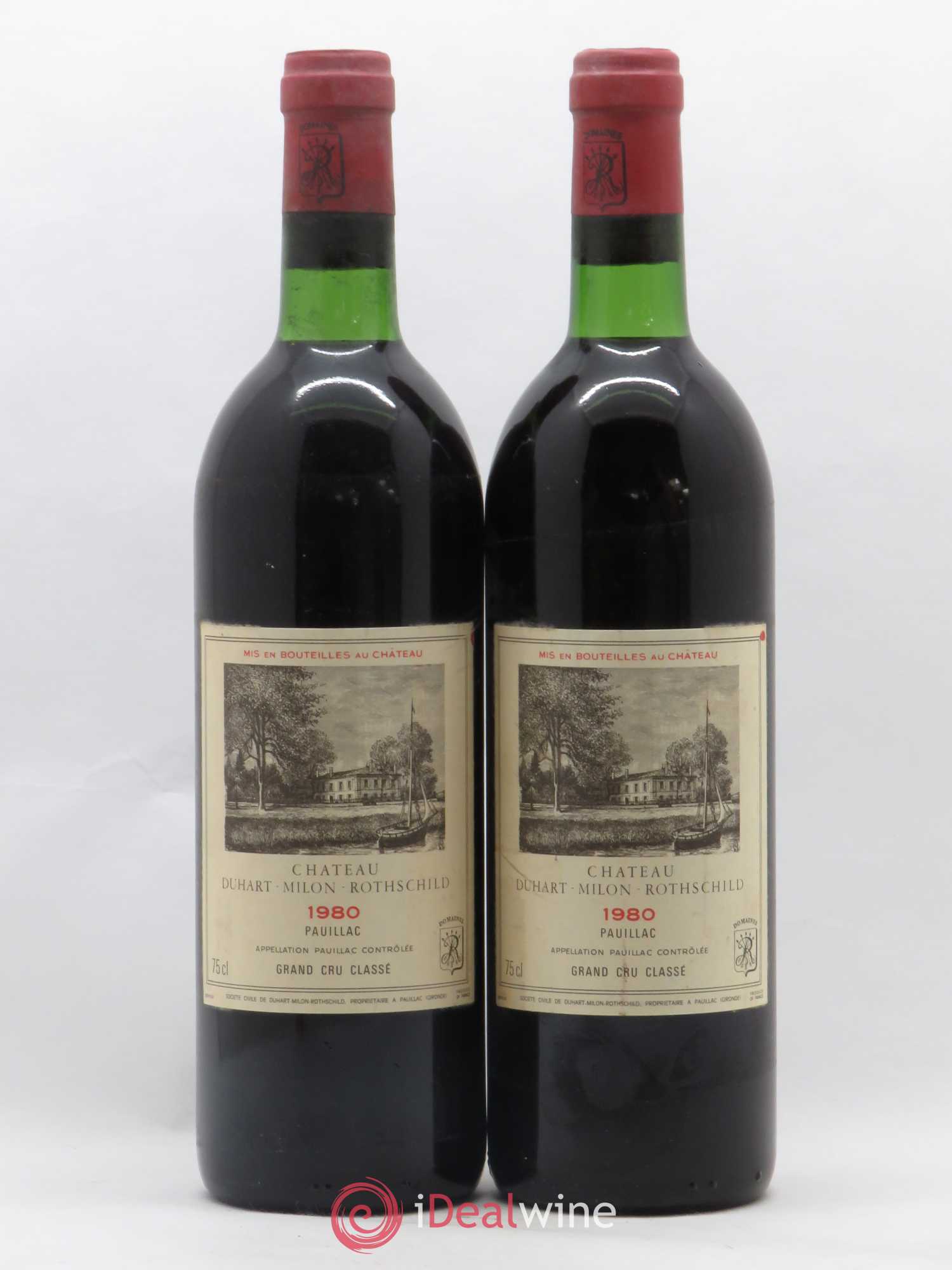 Château Duhart-Milon 4ème Grand Cru Classé 1980 - Lot de 2 bouteilles - 0