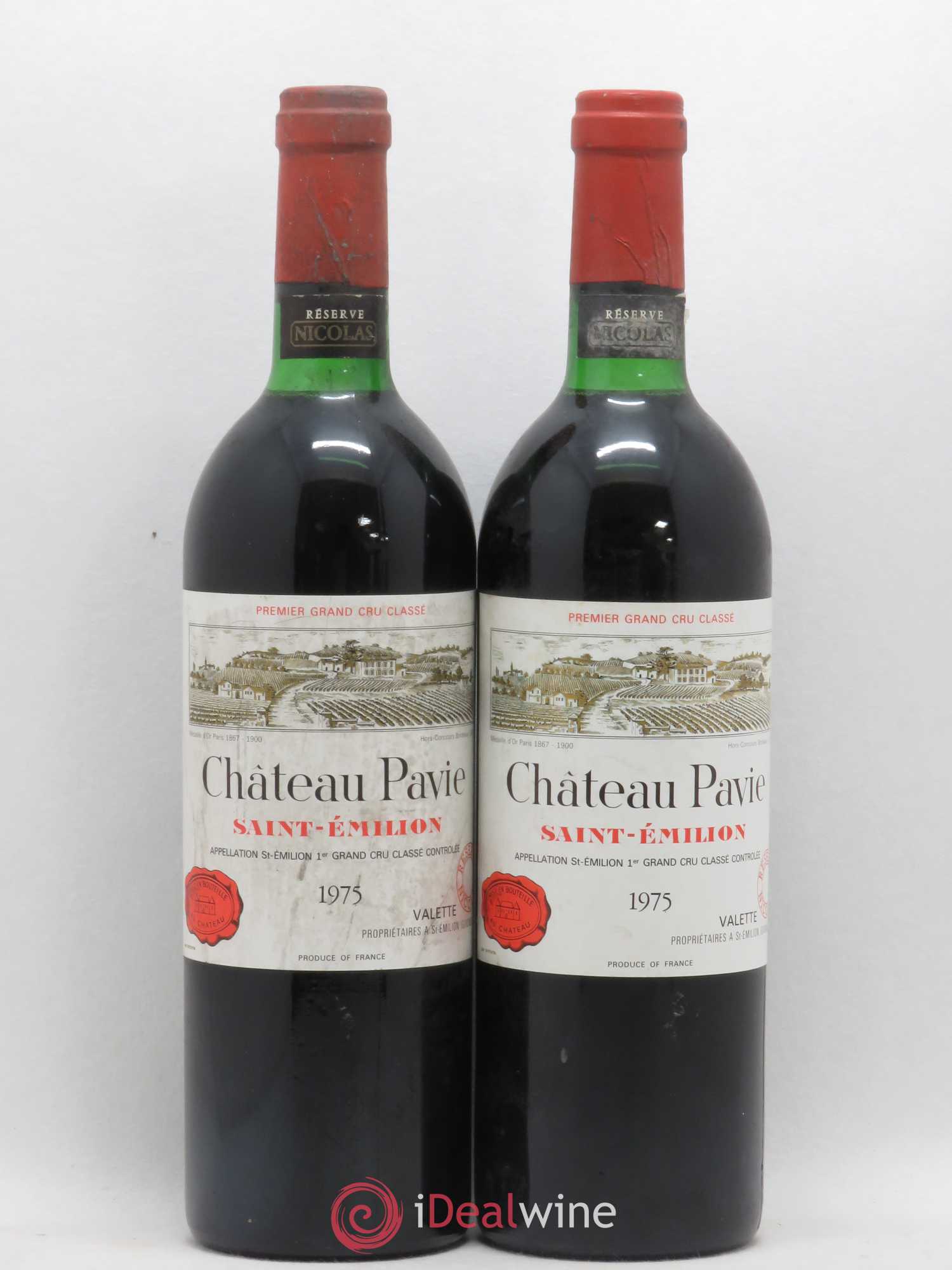Château Pavie 1er Grand Cru Classé A 1975 - Lot de 2 bouteilles - 0