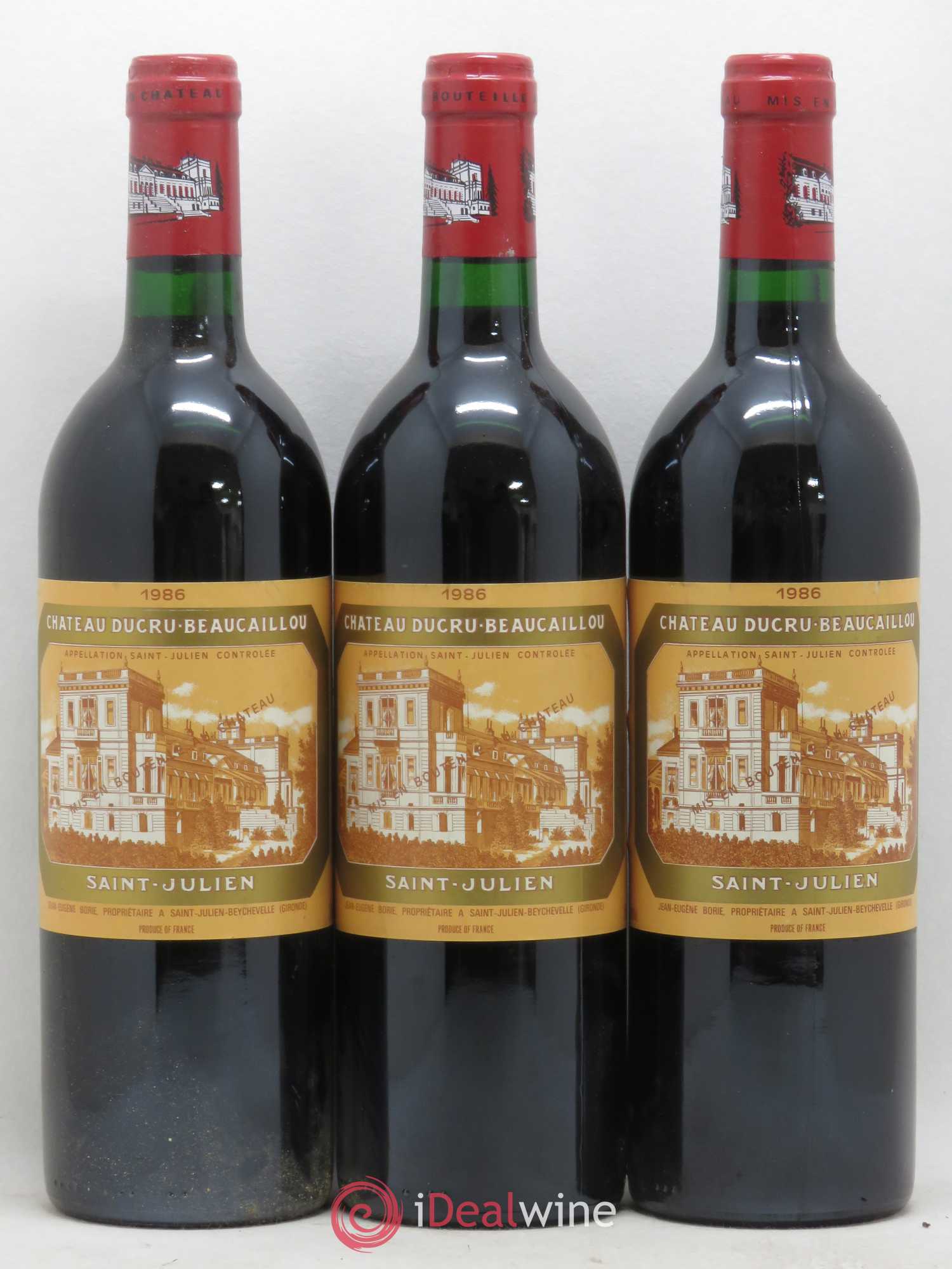 Château Ducru Beaucaillou 2ème Grand Cru Classé 1986 - Lot de 3 bouteilles - 0