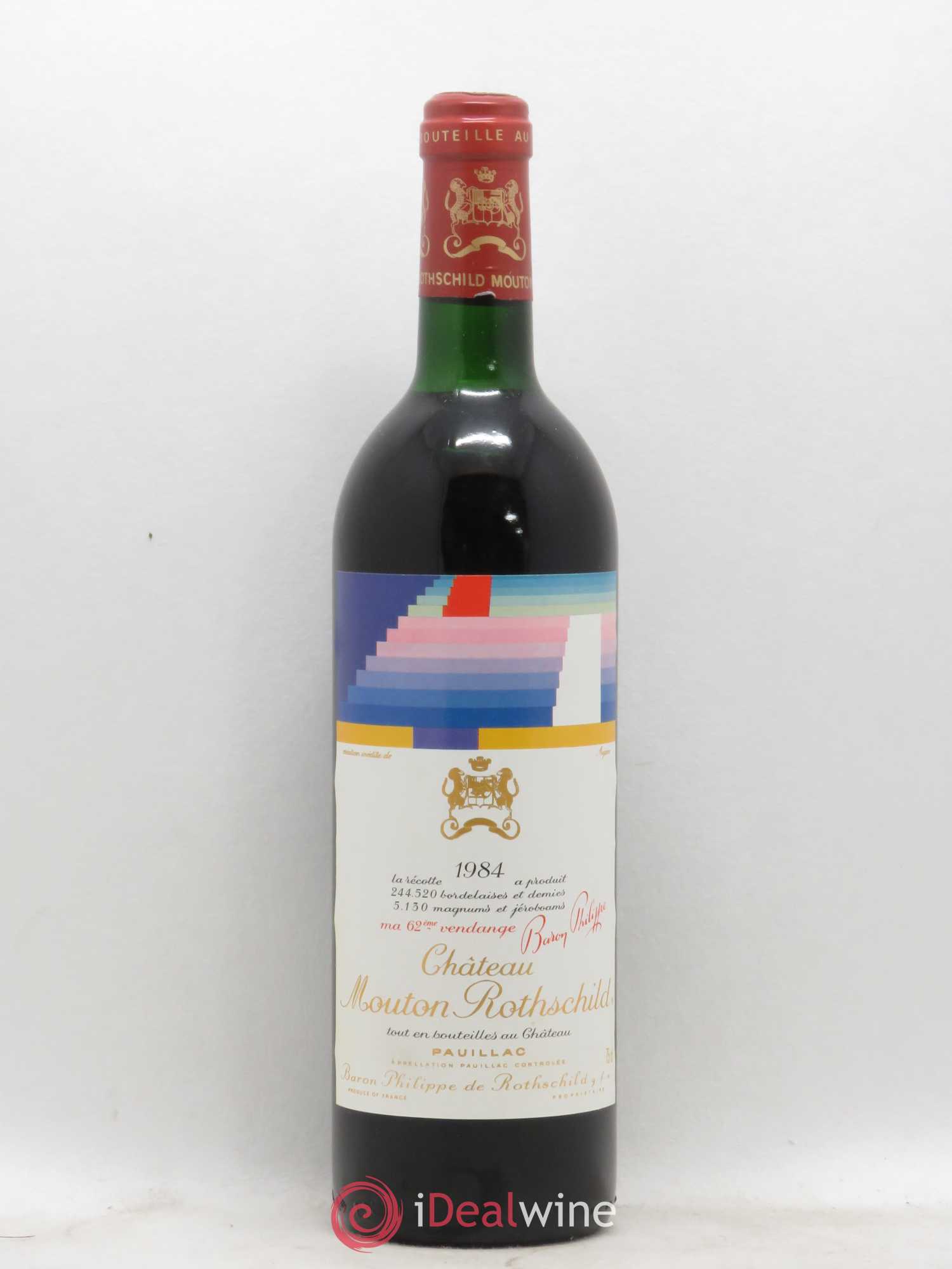 Château Mouton Rothschild 1er Grand Cru Classé 1984 - Lot de 1 bouteille - 0