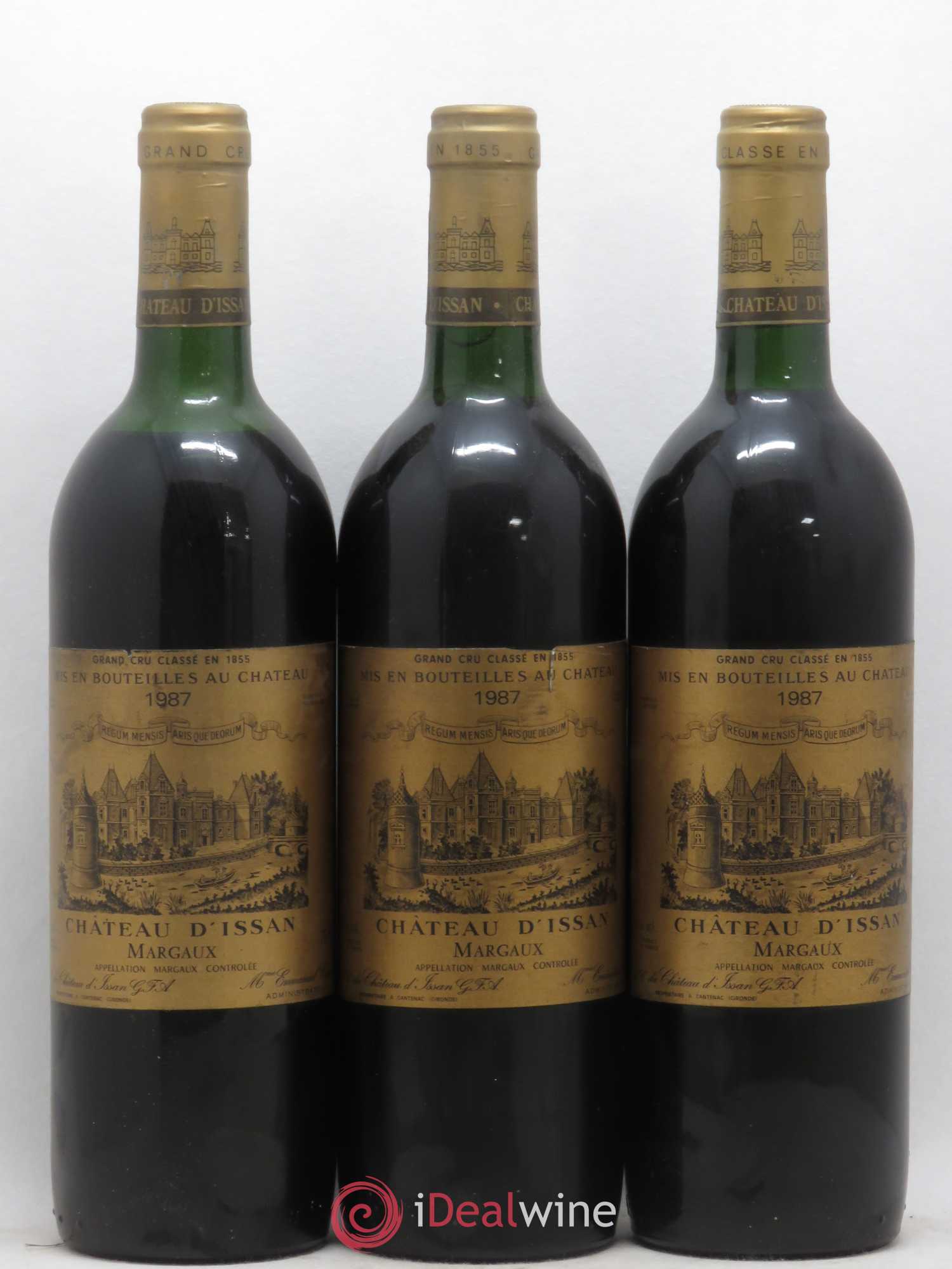 Château d'Issan 3ème Grand Cru Classé 1987 - Lot de 3 bouteilles - 0