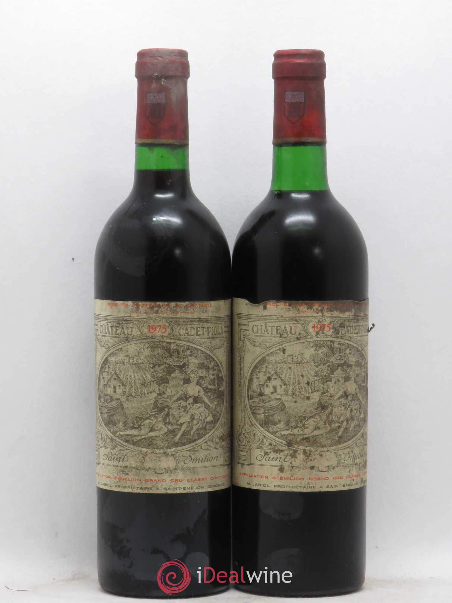 Château Cadet Piola Grand Cru Classé 1975 - Lot de 2 bouteilles - 0