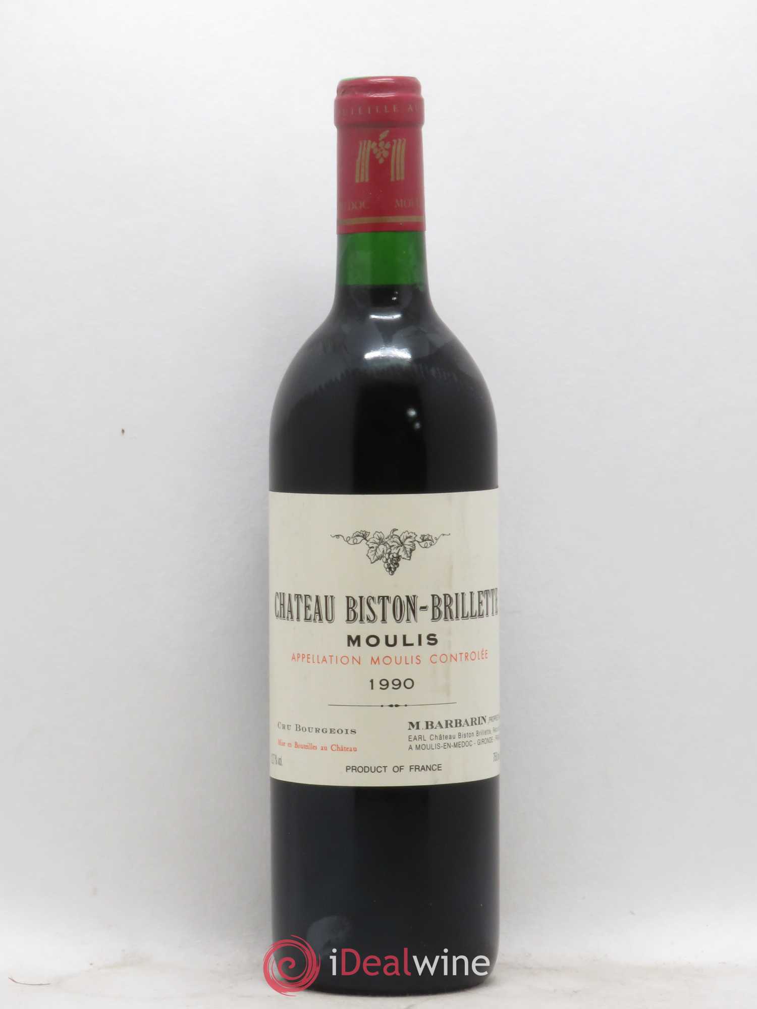 Château Biston Brillette 1990 - Lot de 1 bouteille - 0