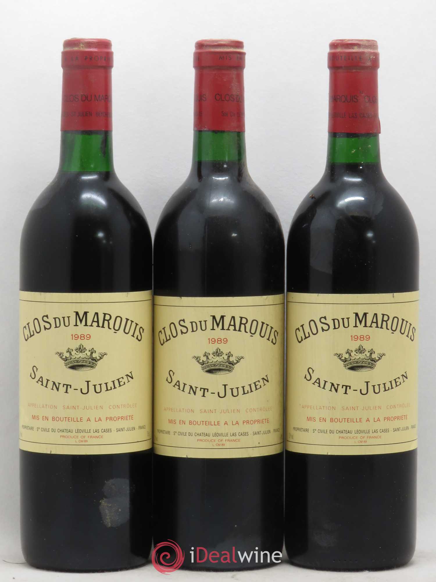 Clos du Marquis 1989 - Lot de 3 bouteilles - 0