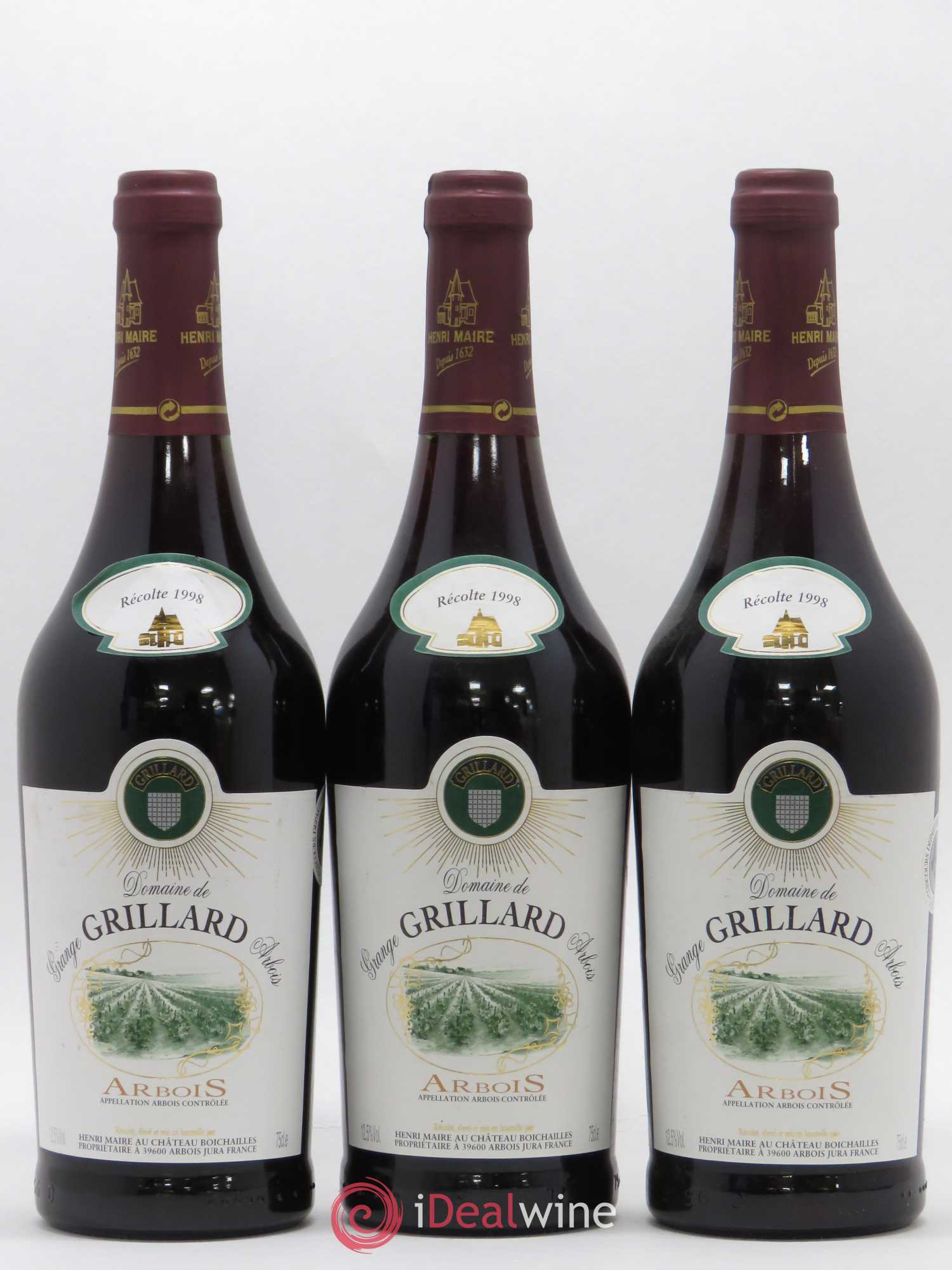 Arbois Domaine Grange Grillard Henri Maire 1998 - Posten von 3 Flaschen - 0