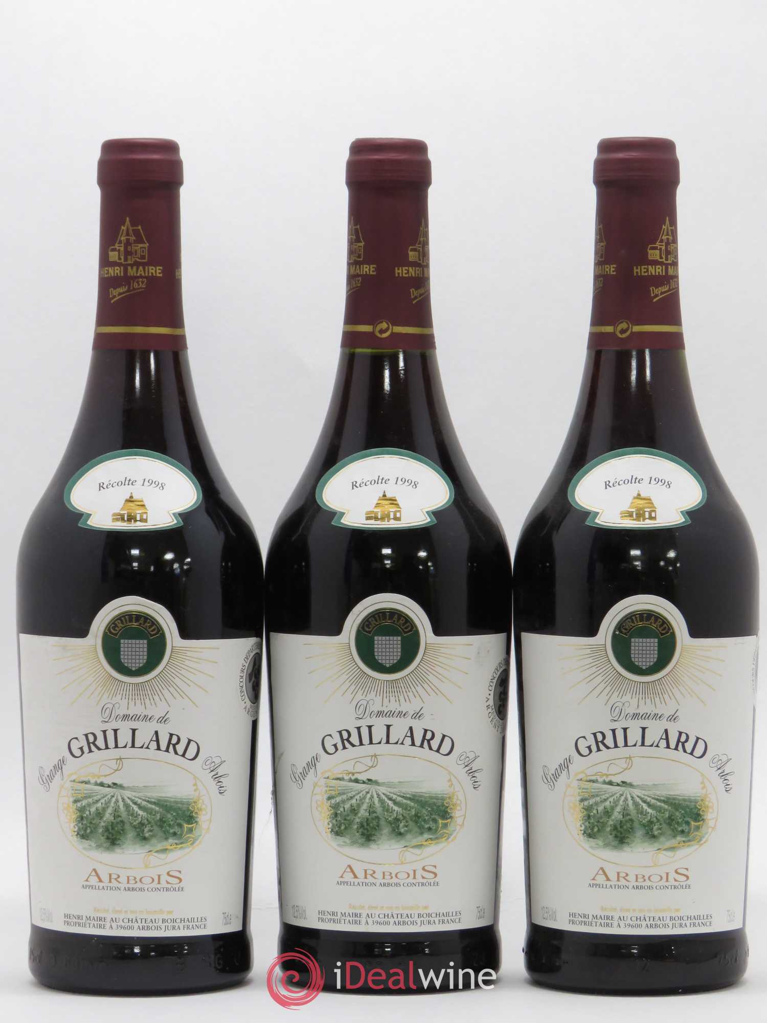 Arbois Domaine Grange Grillard Henri Maire 1998 - Posten von 3 Flaschen - 0