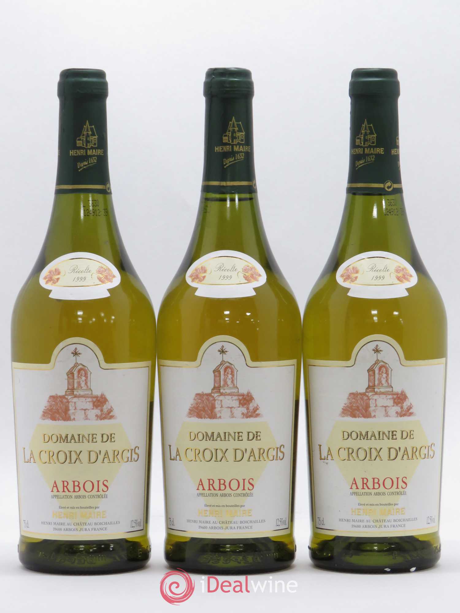 Arbois Domaine de La Croix D'Argis Henri Maire 1999 - Posten von 3 Flaschen - 0